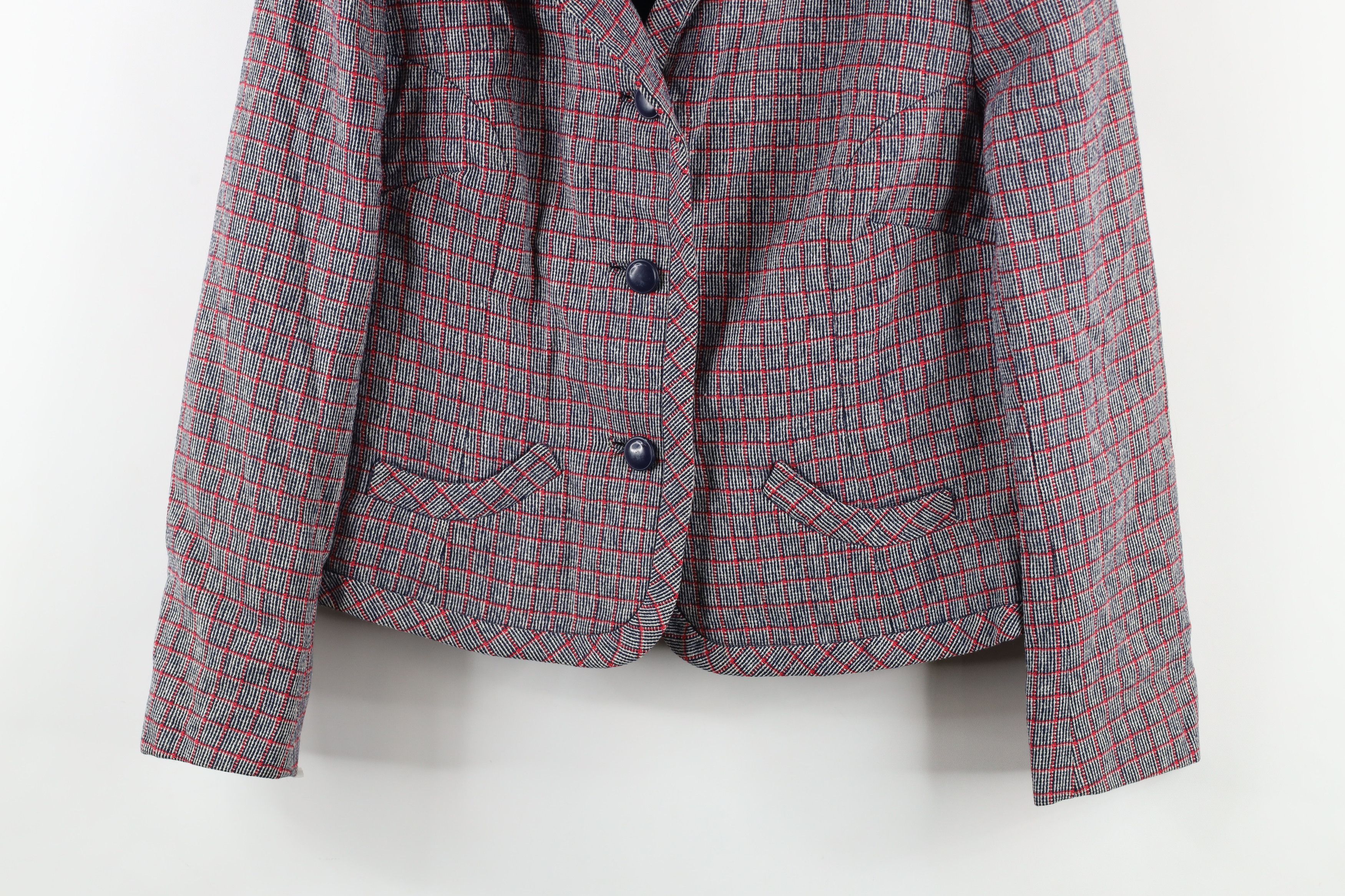 Vintage Vintage 50s 60s Rockabilly Wool Blazer Jacket Plaid USA Size M / US 6-8 / IT 42-44 - 3 Thumbnail