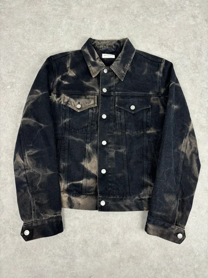 Dries Van Noten Dries Van Noten Grey Cotton Acid Wash Denim Jacket Size US L / EU 52-54 / 3 - 1 Thumbnail
