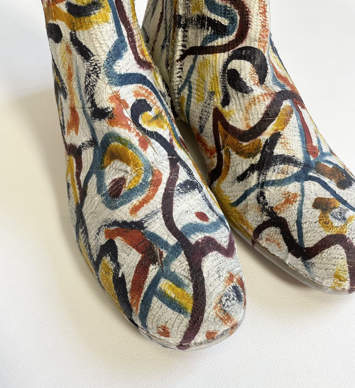 Maison Margiela Plaster Scribble Painted Boots Size US 10 / EU 43 - 10 Thumbnail