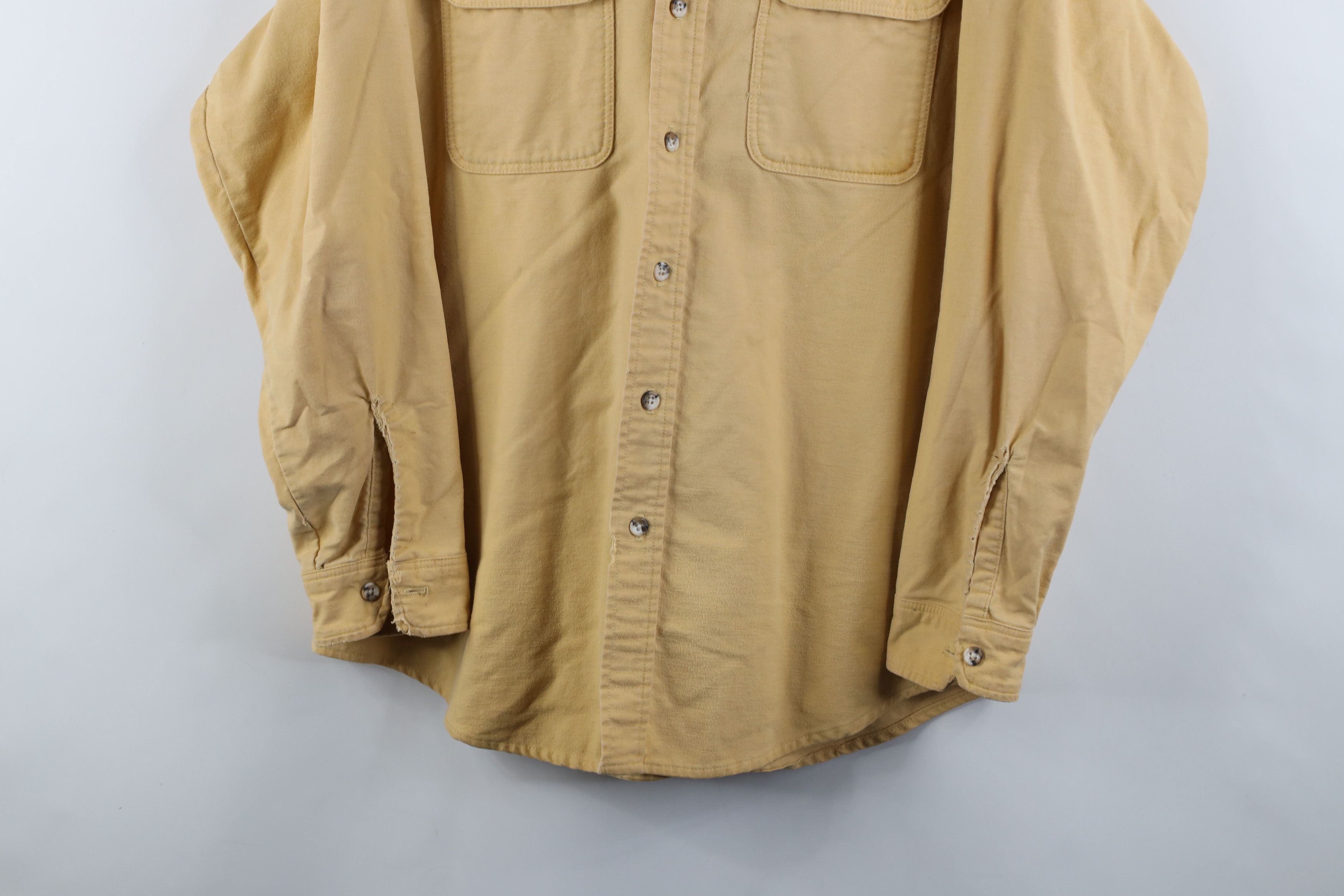 Vintage Vintage 70s Streetwear Chamois Cloth Button Shirt USA Size US L / EU 52-54 / 3 - 3 Thumbnail