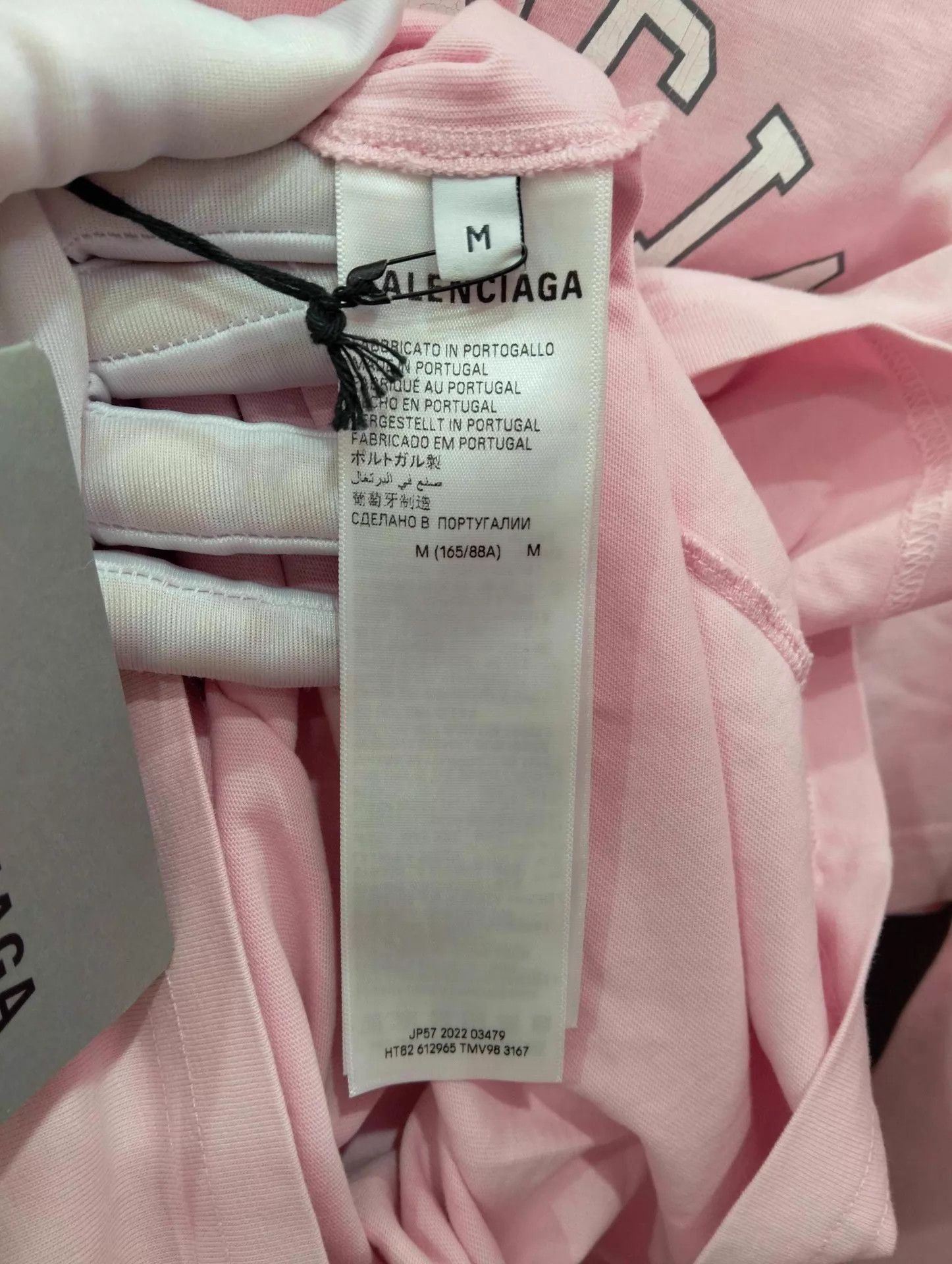 Balenciaga Balenciaga Women's Pink Logo Print Crewneck SS Tee M Size M / US 6-8 / IT 42-44 - 4 Thumbnail