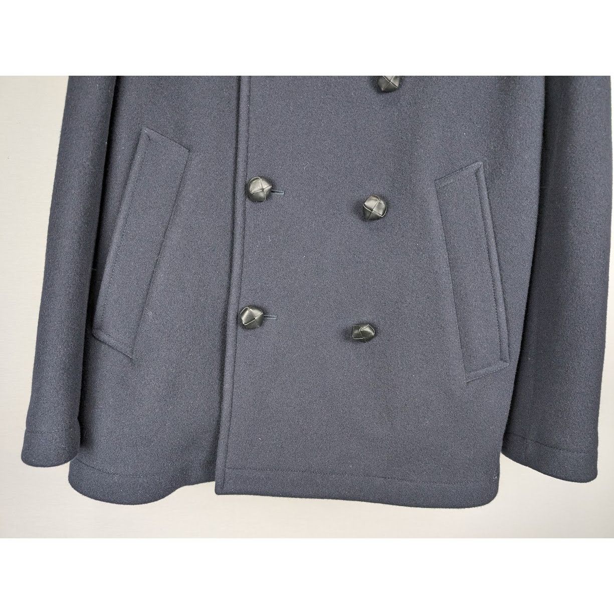 Bottega Veneta o1rshd1 Double Wool Cashmere Coat in Midnight Blue Size US L / EU 52-54 / 3 - 5 Thumbnail