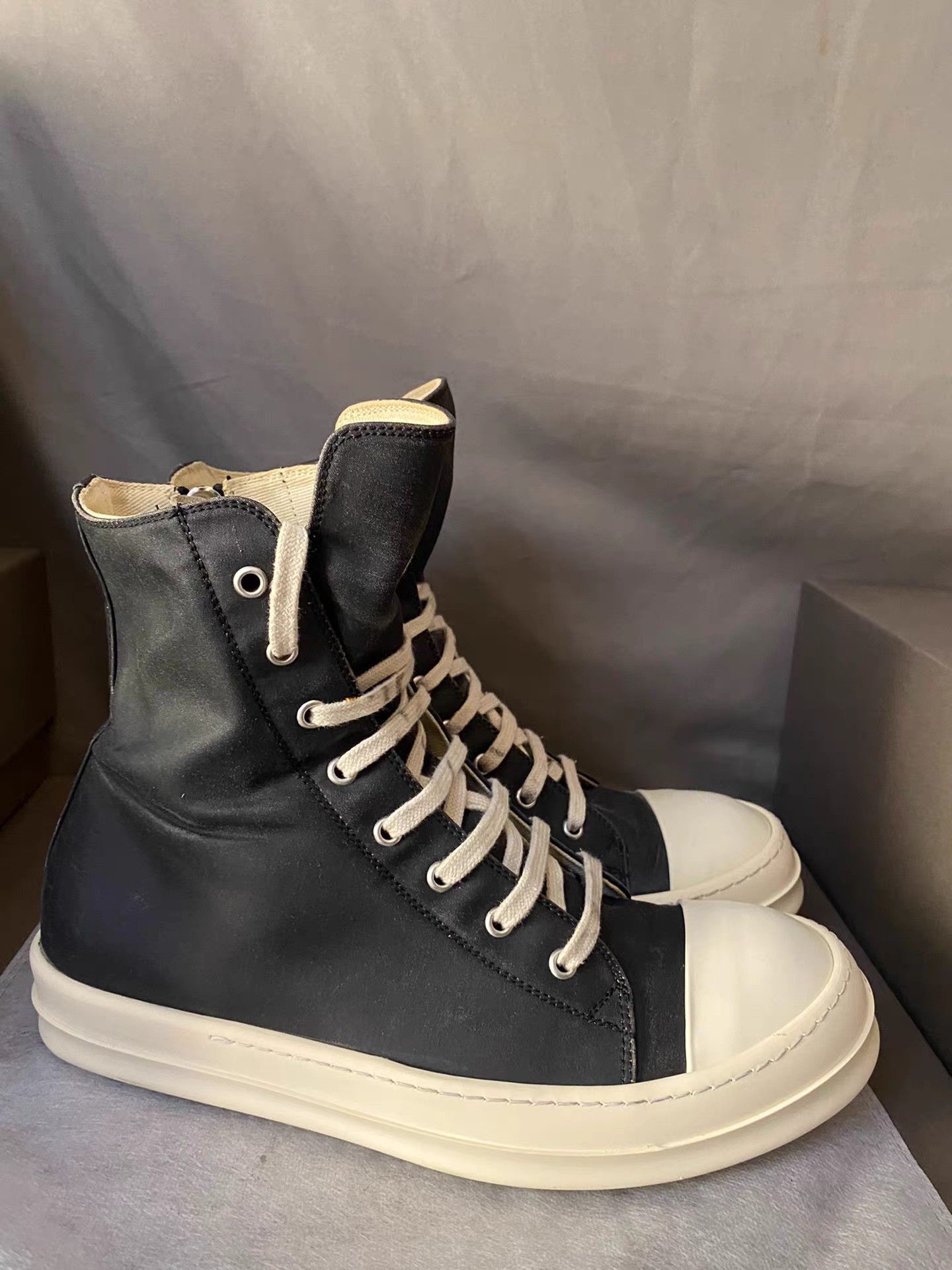 Rick Owens Rick Owens Waxed Canvas Jumbo Low Size US 9 / EU 42 - 2 Thumbnail