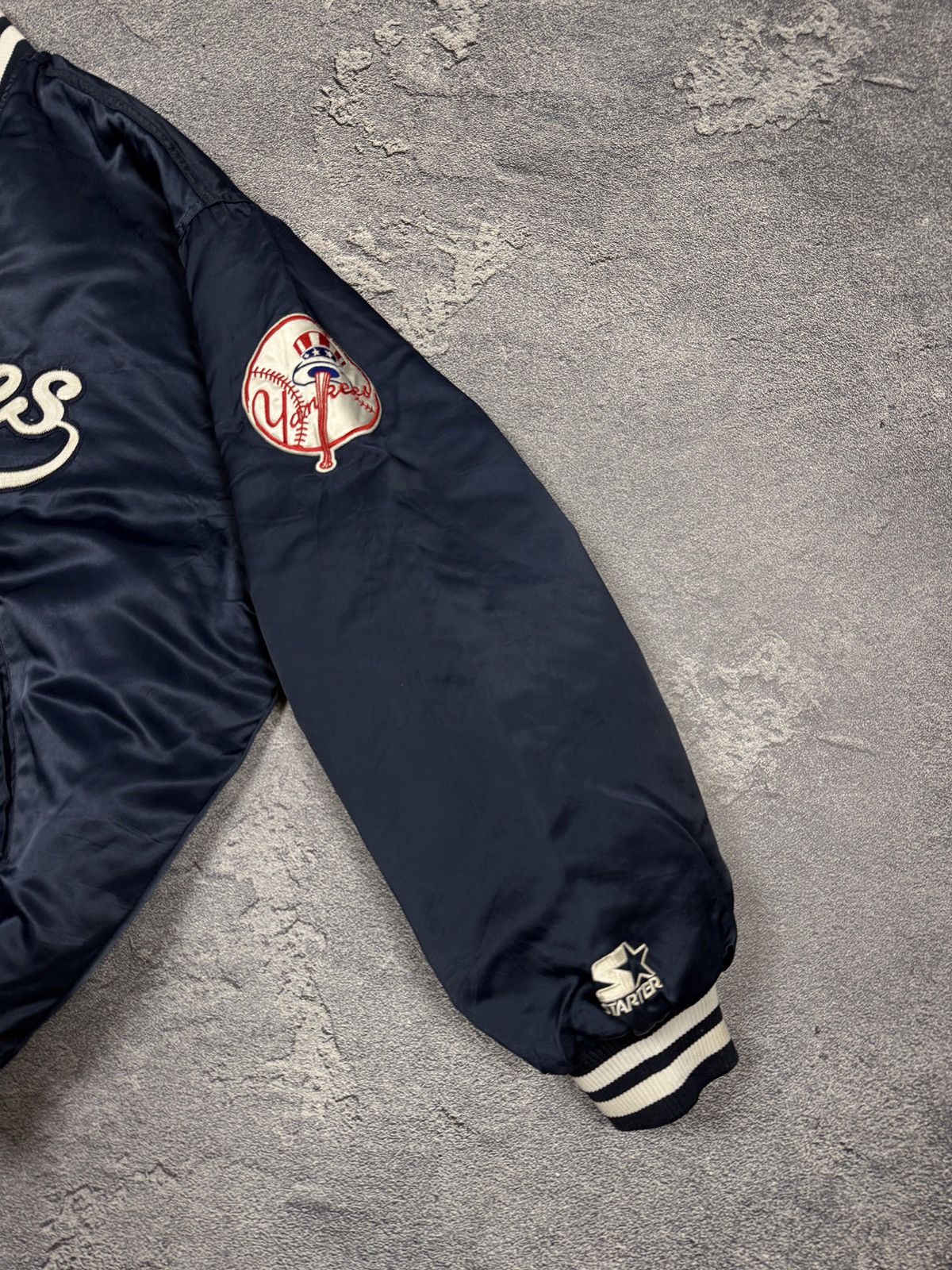 Majestic × Vintage Vintage 90’s Majestic New York Yankees Bomber Jacket Size US XL / EU 56 / 4 - 5 Thumbnail