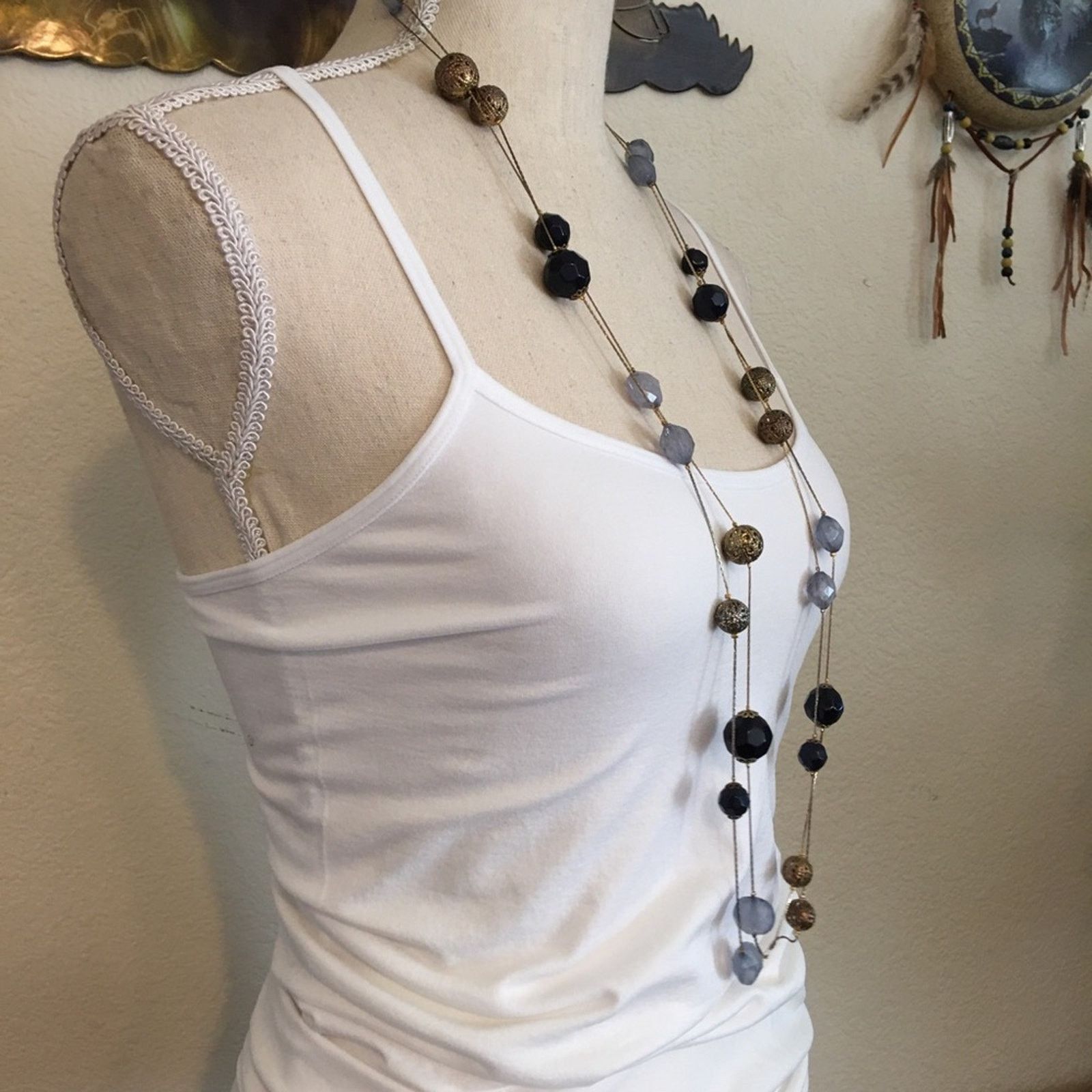 Jewelry Premier Designs long box chain & bead necklace Size ONE SIZE - 2 Thumbnail