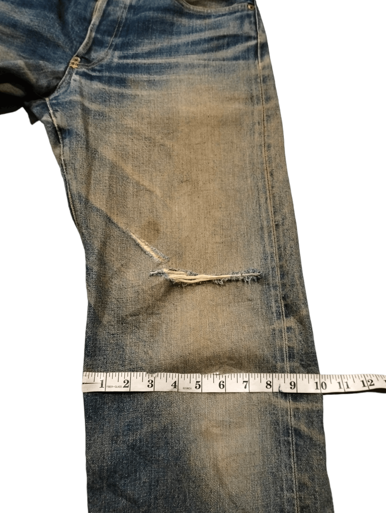Japanese Brand Vintage Acoustic Salvage Distressed Denim Pants Size US 33 - 22 Thumbnail