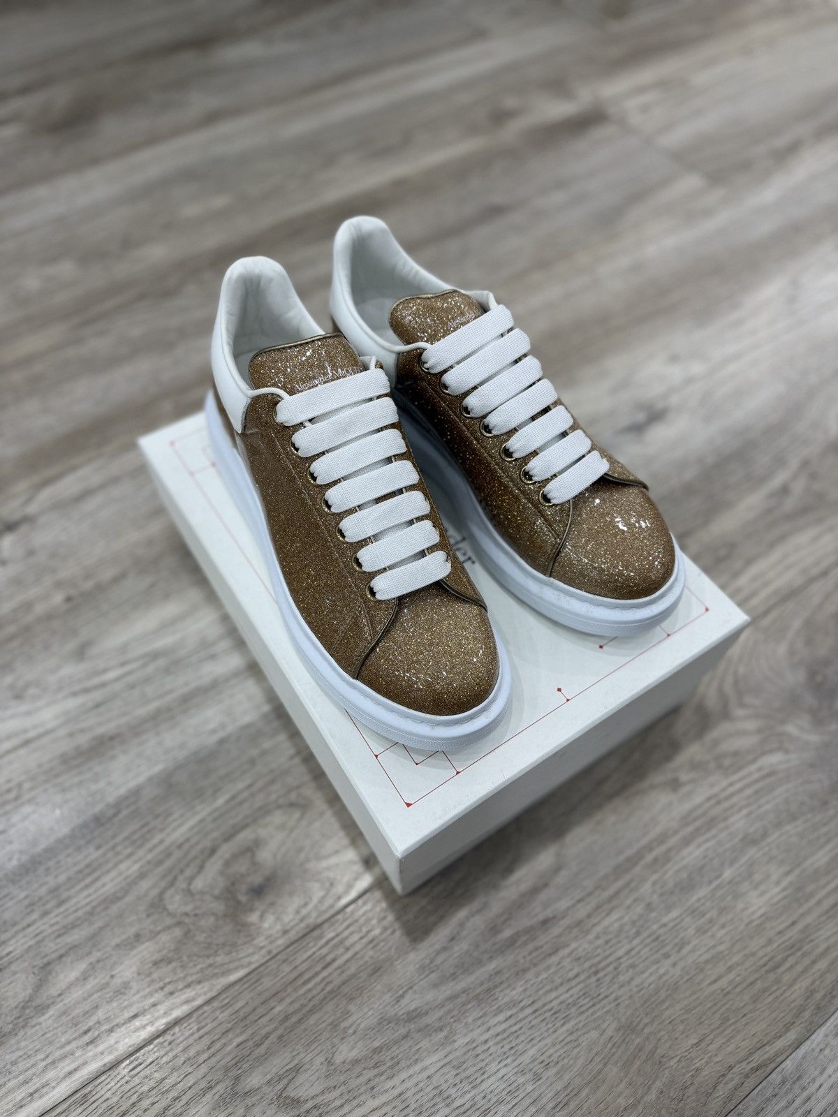 Alexander McQueen Alexander McQueen 'Rose Gold White' Size US 8.5 / EU 41-42 - 6 Thumbnail