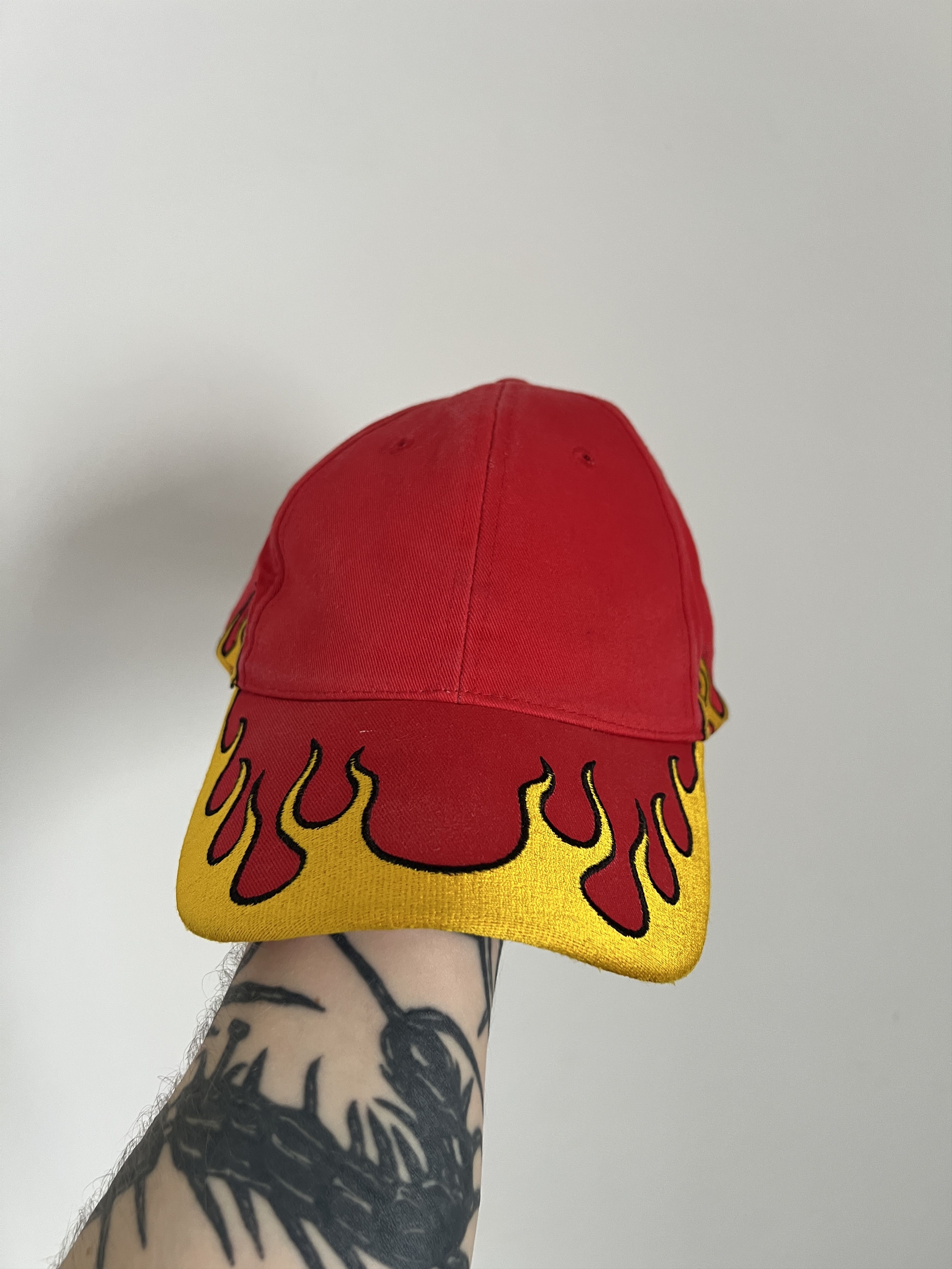 Vintage Y2K cap fire hat streetwear vintage Size ONE SIZE - 6 Thumbnail
