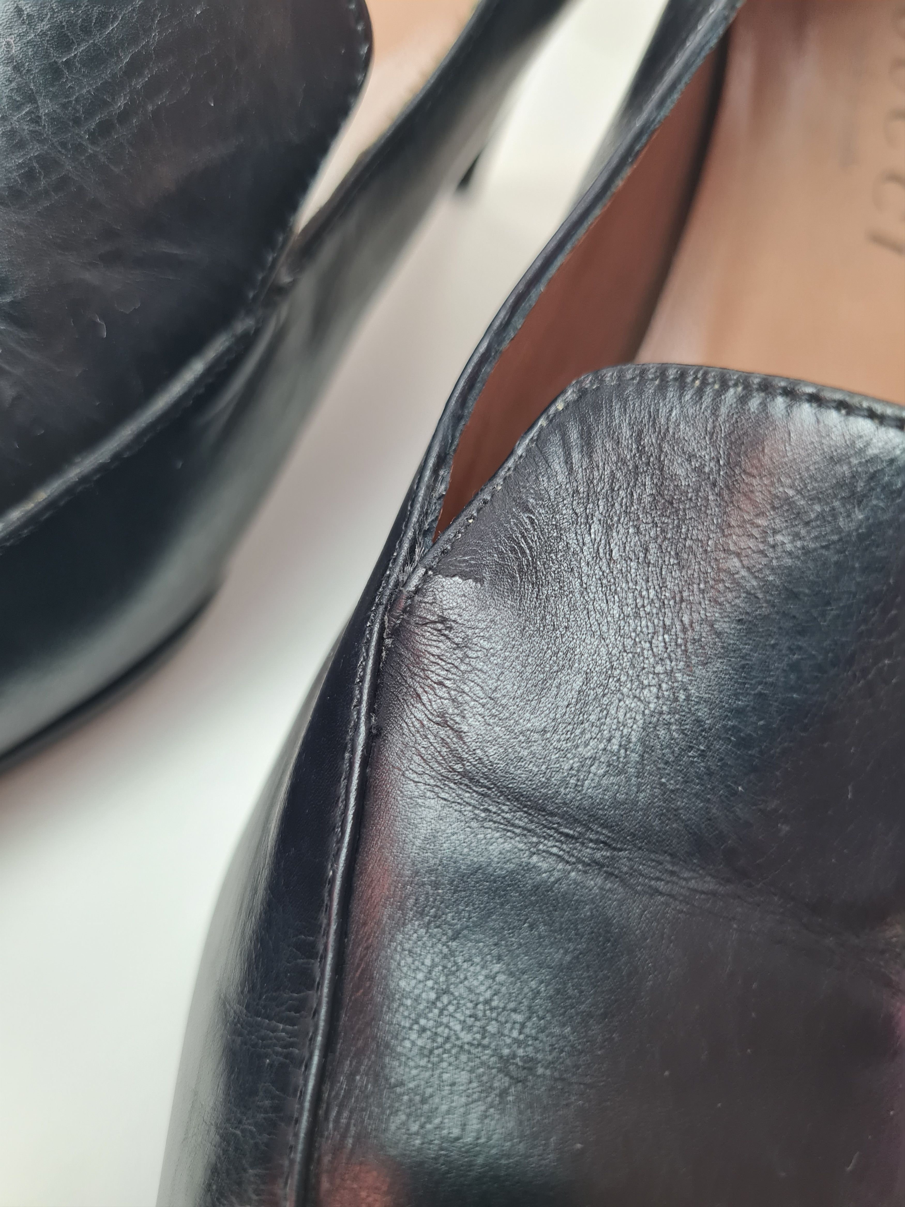 Gucci Vintage shoes Gucci almond toe heels black Luxury Sz 38 Size US 8 / IT 38 - 6 Thumbnail