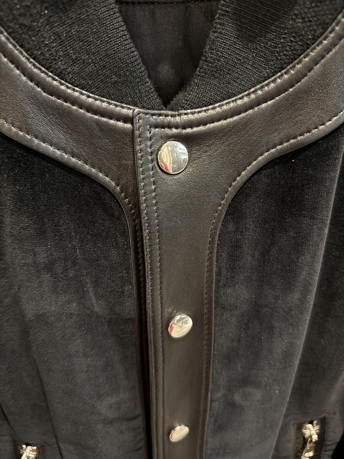 Balmain Balmain quilted leather velour varsity jacket Size US L / EU 52-54 / 3 - 4 Thumbnail