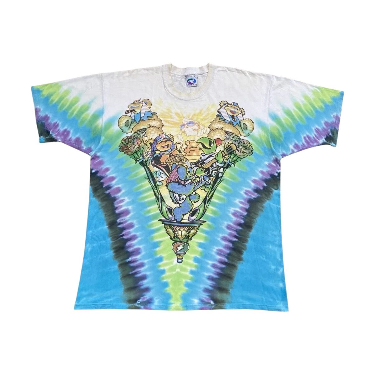 Grateful Dead Vintage 90s Liquid Blue Grateful Dead Egypt Tie Dye Tee XL Size US XL / EU 56 / 4 - 1 Thumbnail