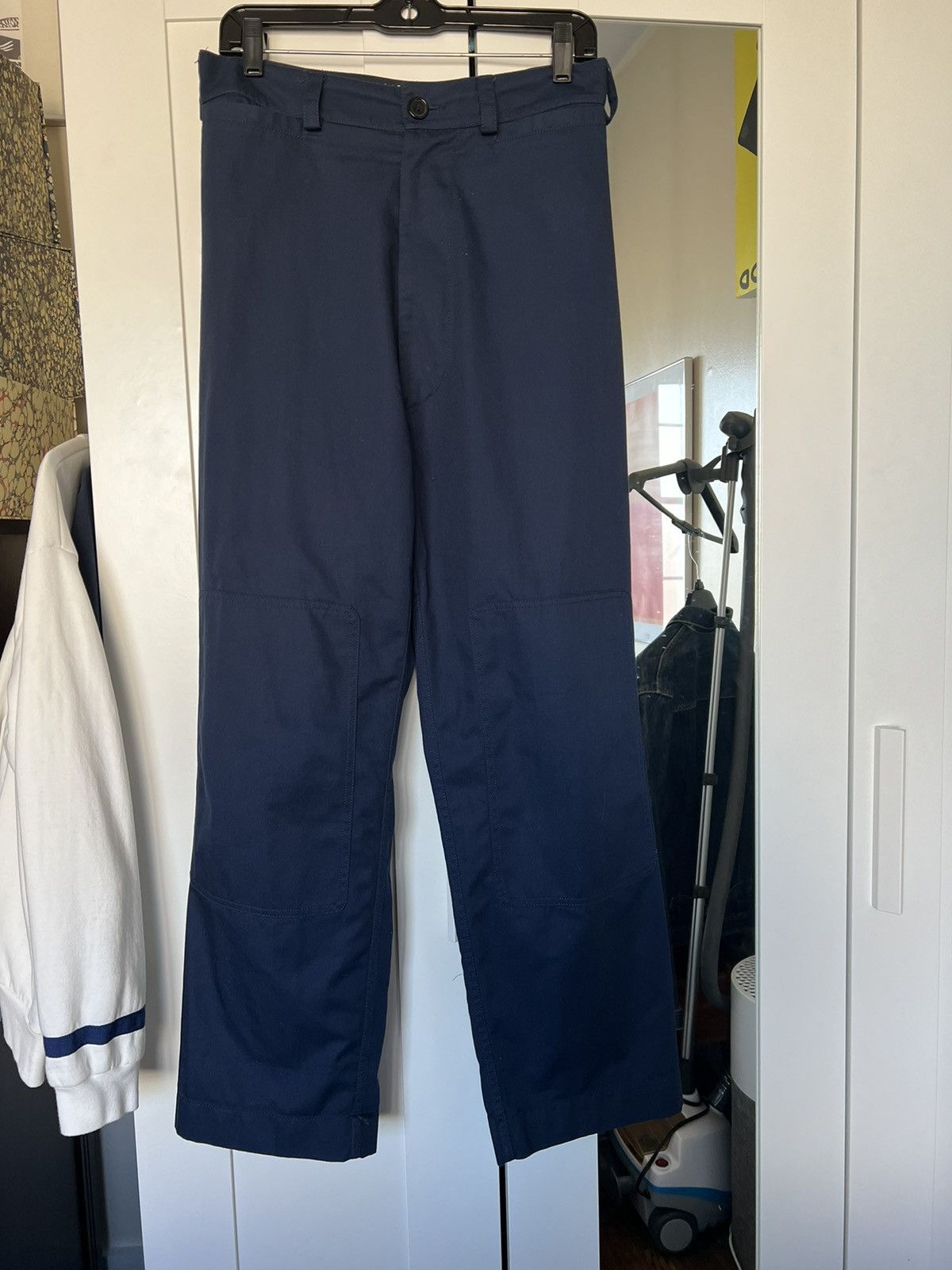 Image of Navy Jacquemus Trousers Size 46 in Blue, Men's