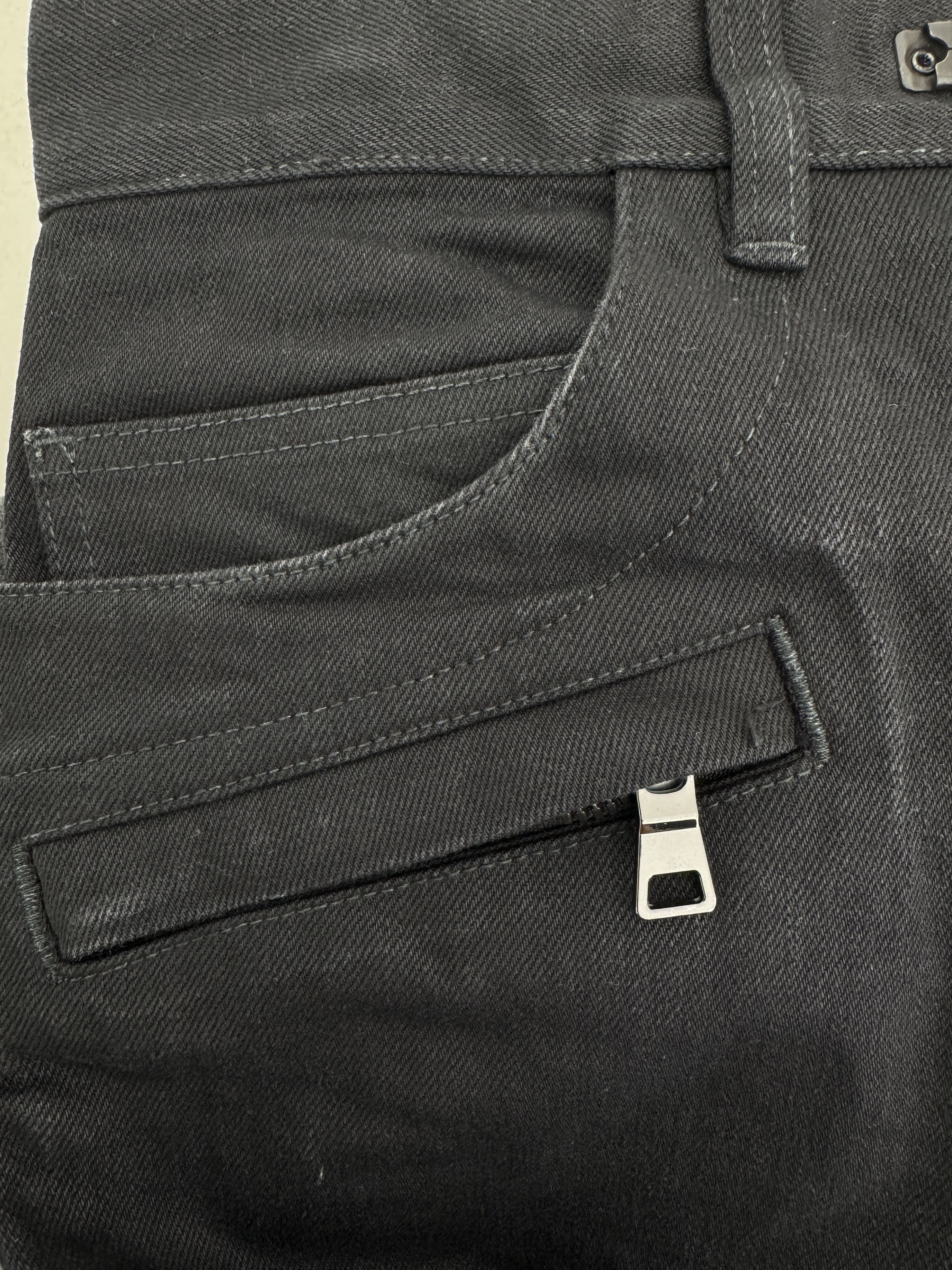 Balmain 2011 Christophe Decarnin denim biker Size US 31 - 7 Thumbnail