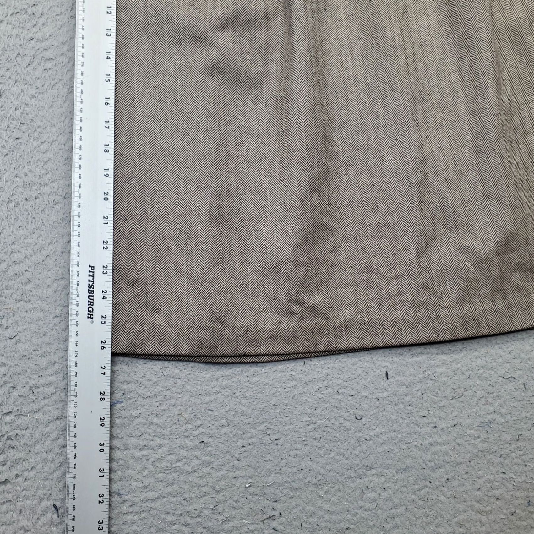 Vintage Leslie Fay Skirt Womens 24WP Brown Herringbone Lined Wool Blend Button Midi A-Line Size 24P Womens - Pre-owned Size 42" / US 20 - 3 Thumbnail