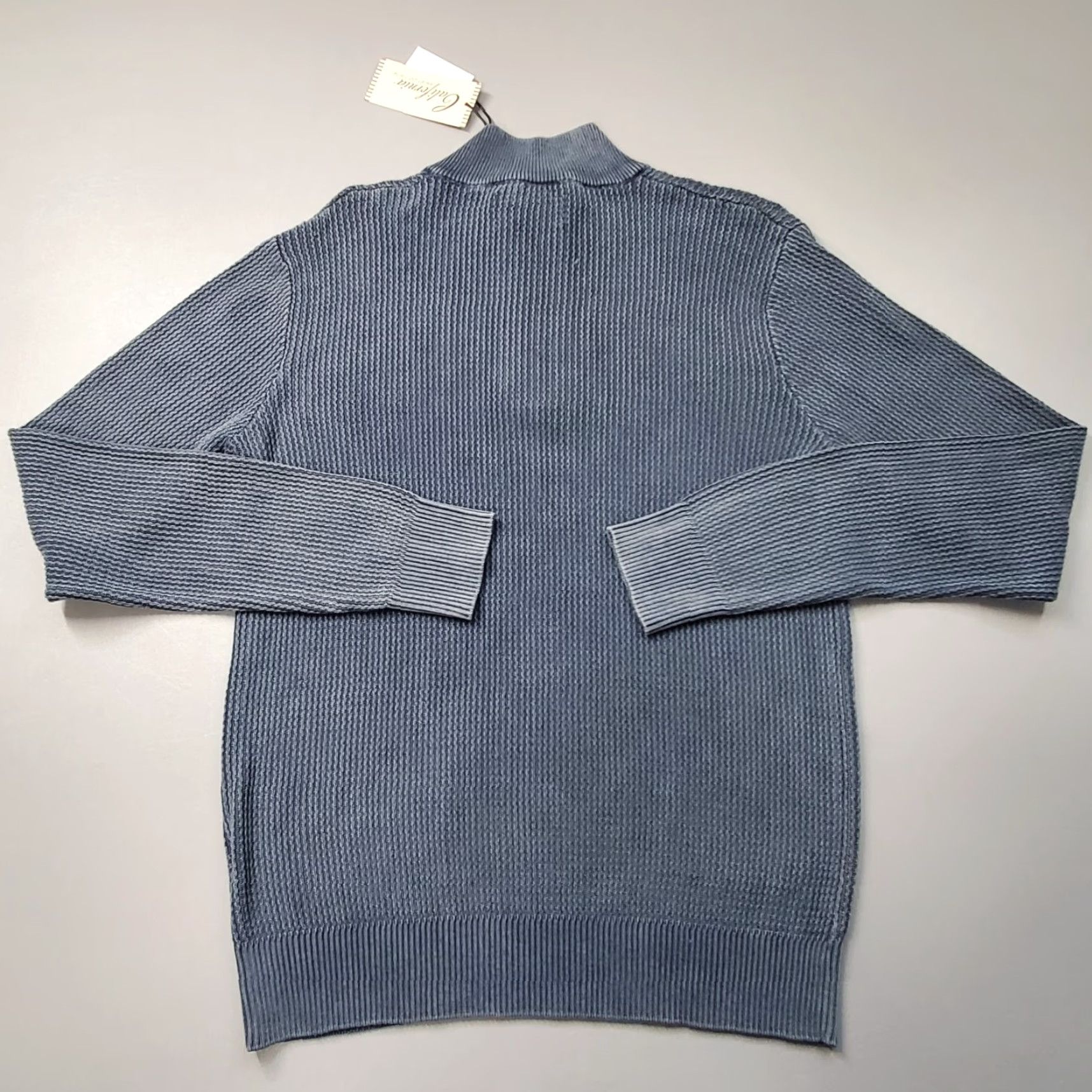 Vintage California CO Mens Faded Navy Blue Ribbed Long Sleeve 1/4 Zip Sweater Size S Size US S / EU 44-46 / 1 - 6 Thumbnail