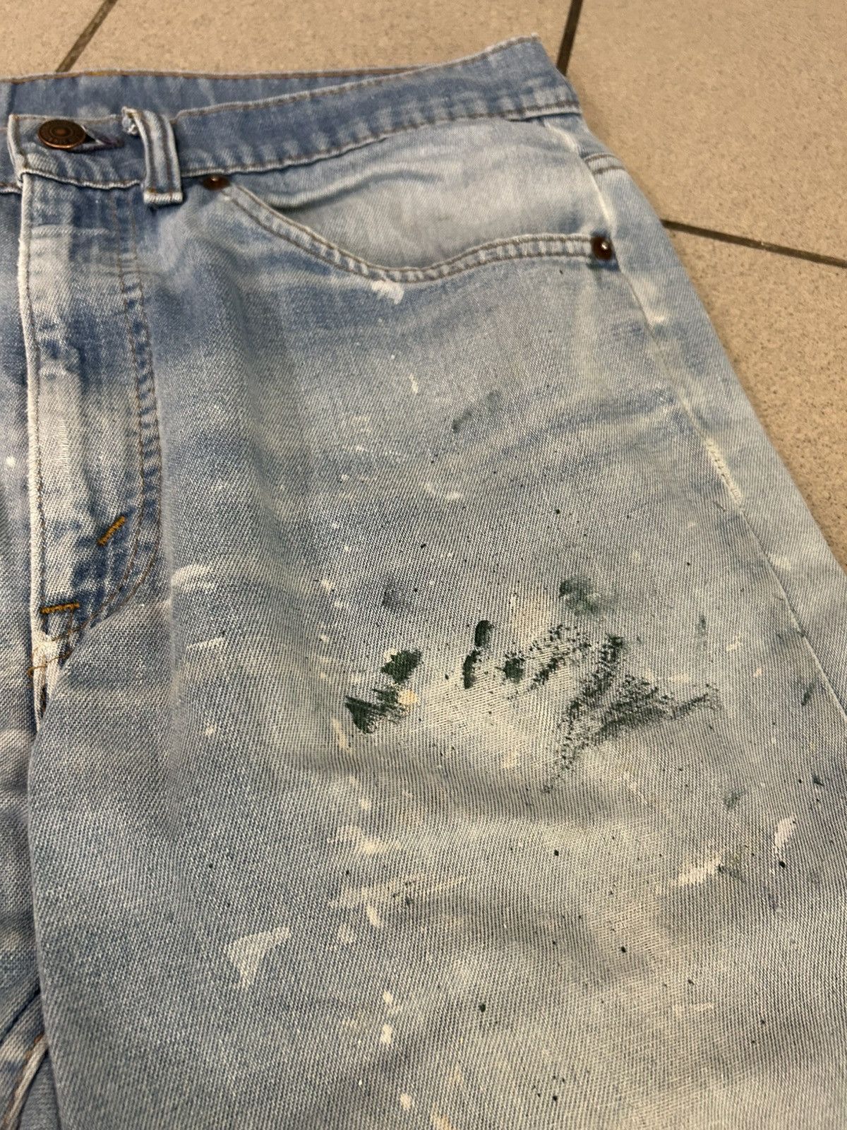 Levi's Vintage Clothing Orange Tab Flared Distressed Levi Jeans Size US 30 / EU 46 - 5 Thumbnail