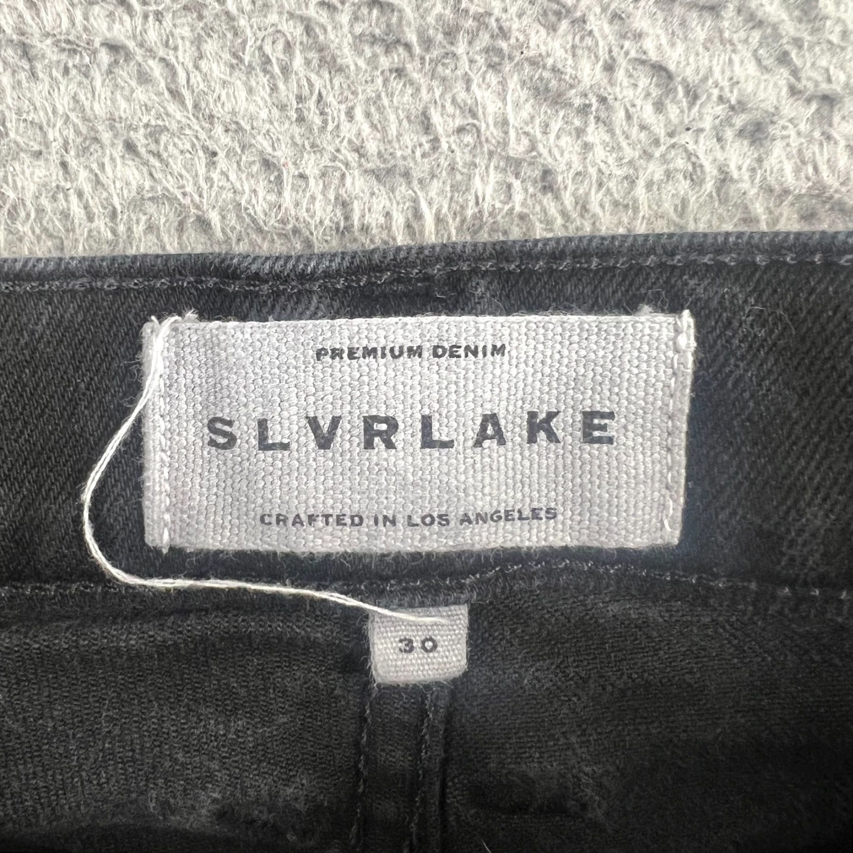 SLVRLAKE SLVRLAKE Jeans Womens 30 Grace Wide-Leg High Rise Black Wash USA Jet Black Wash Jeans Women's Slim, 5-Pocket Pockets Vintage: No - N/A Size 30" / US 8 / IT 44 - 6 Thumbnail