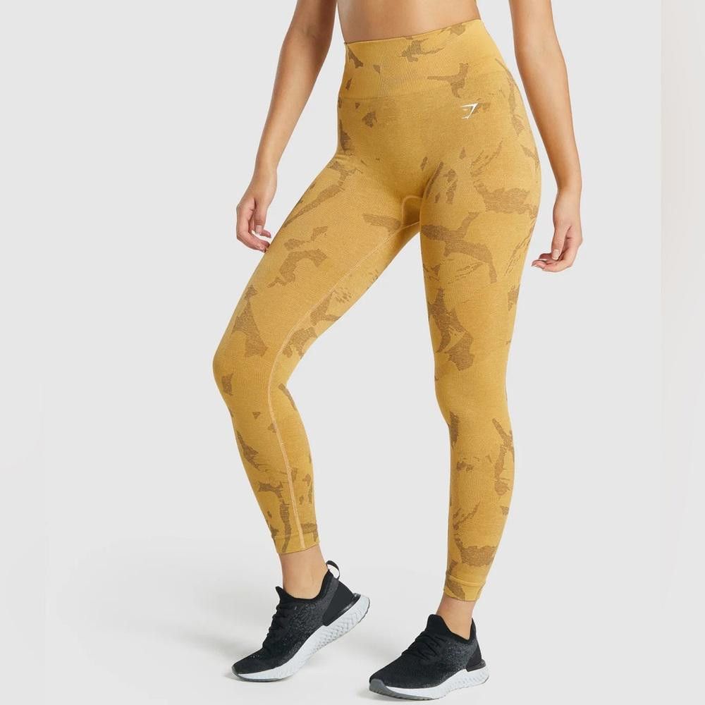 Gymshark Gymshark Adapt Camo Seamless Legging Savanna Yellow Small Size 28" / US 6 / IT 42 - 1 Thumbnail