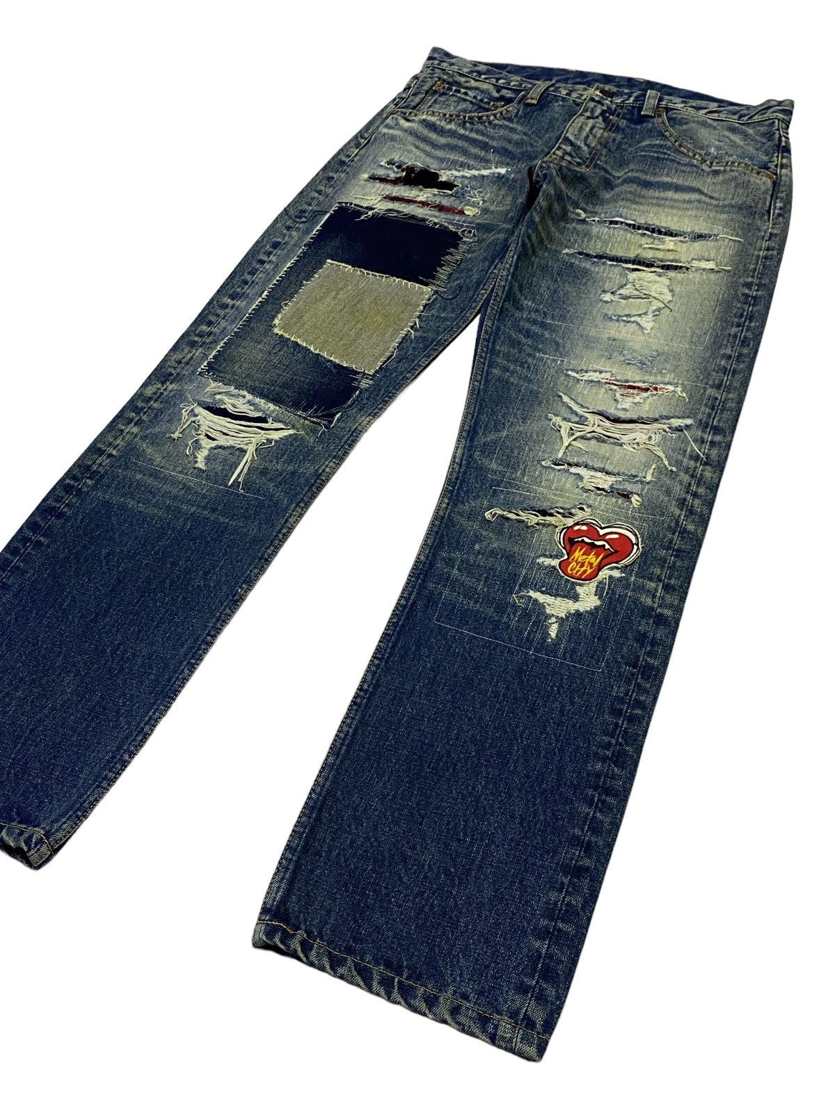 Hysteric Glamour × If Six Was Nine × Japanese Brand RNA Patchwork Distressed Denim Pants Size US 32 / EU 48 - 19 Thumbnail