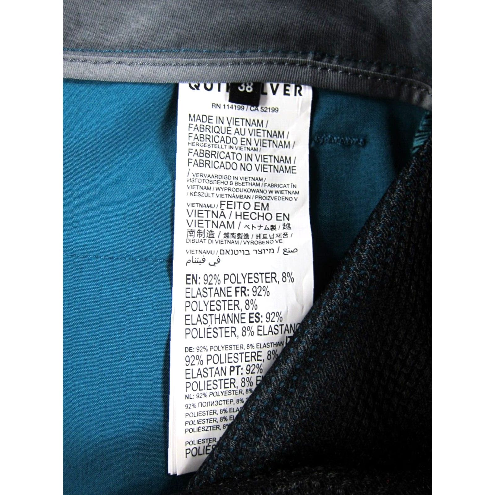 Quiksilver Quiksilver Amphibian Teal Green Pocket Stretch Surf Board Chino Short Men 38 Size US 38 / EU 54 - 4 Thumbnail