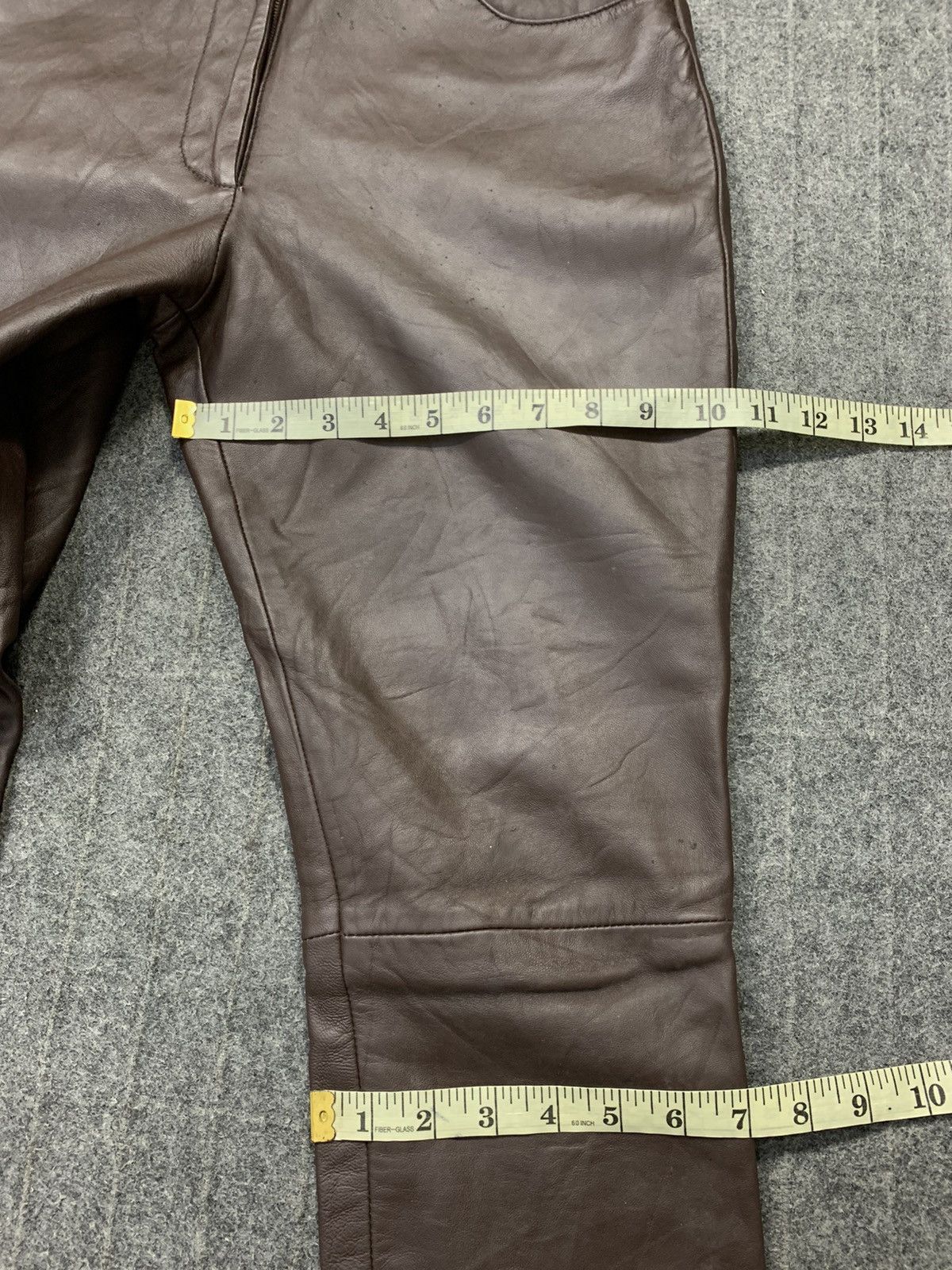 Leather Recverdo World Leather Pant Double Knee Stretchable Waist Size 26" / US 2 / IT 38 - 12 Thumbnail