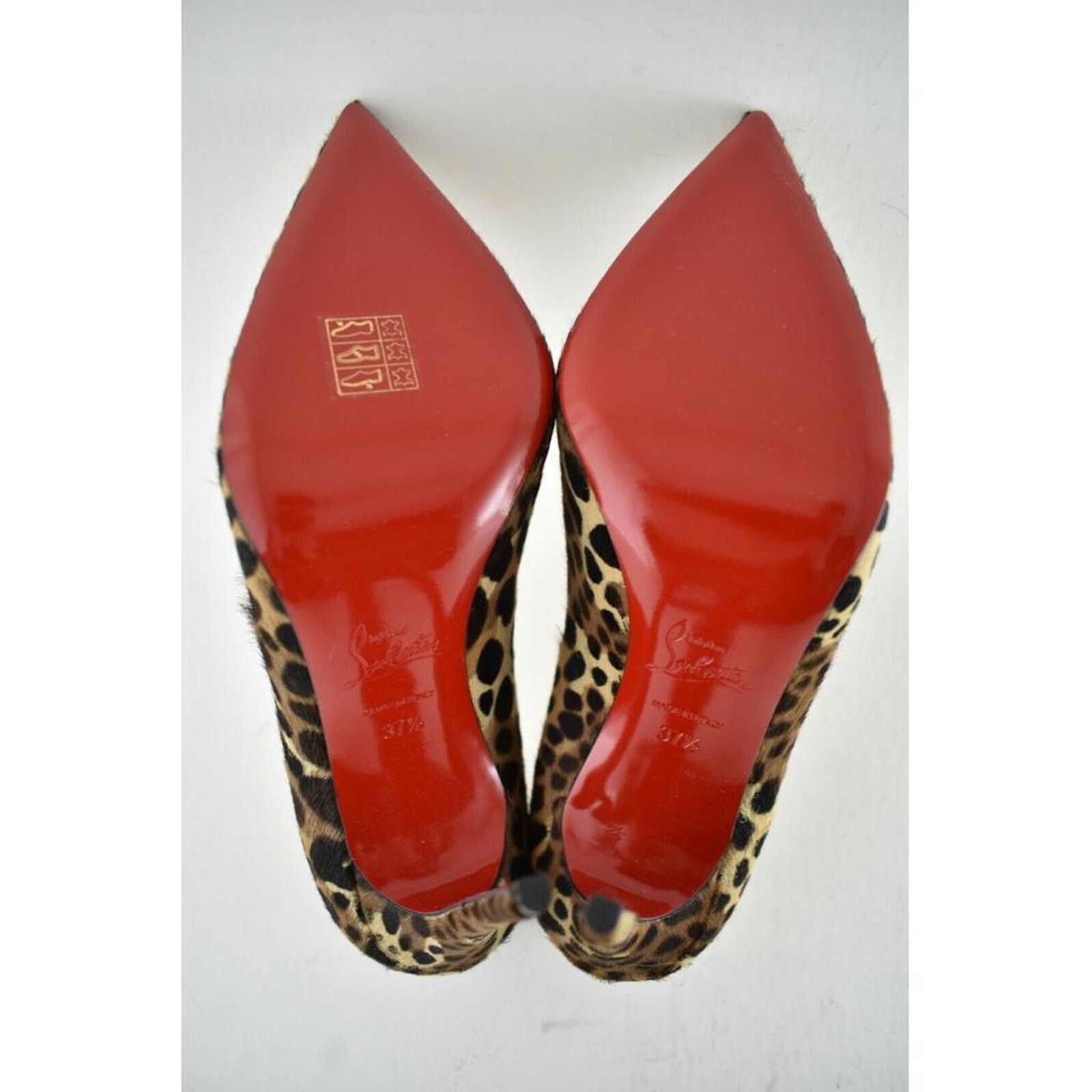 Christian Louboutin Kate 100 Pony Madagascar Leopard Black Brown Heel Pump 37.5 Size US 7.5 / IT 37.5 - 12 Thumbnail