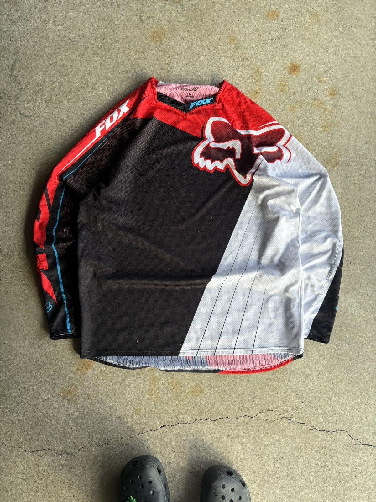 Fox Racing Vintage Fox Racing Tri Tone Motocross Bike Jersey Size US L / EU 52-54 / 3 - 1 Thumbnail