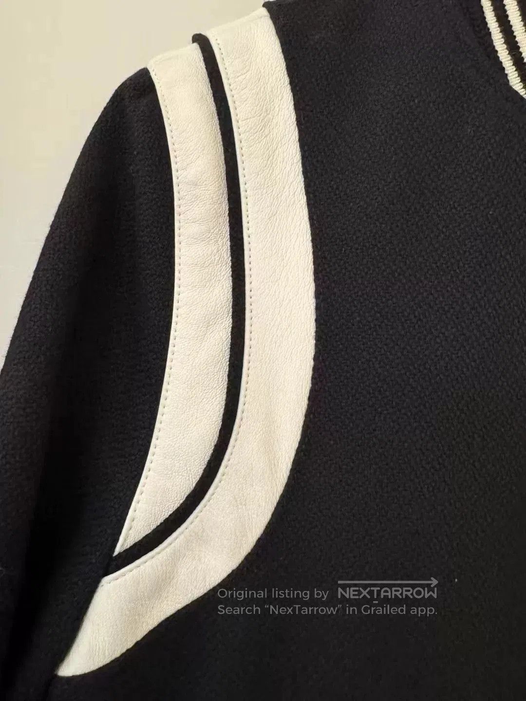 Saint Laurent Paris stylish black baseball jacket with white details. Size US L / EU 52-54 / 3 - 2 Thumbnail