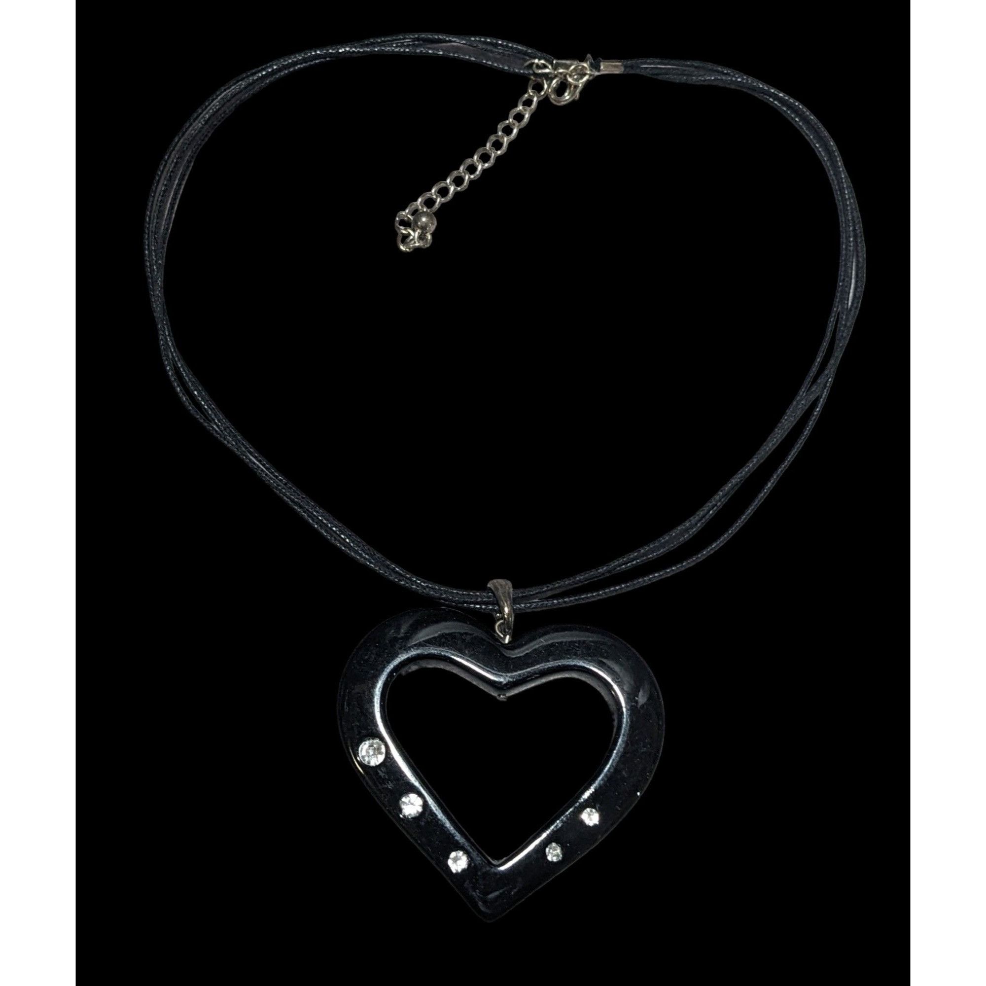 Other Glam Goth Open Heart Black Pendant Necklace Size ONE SIZE - 6 Thumbnail