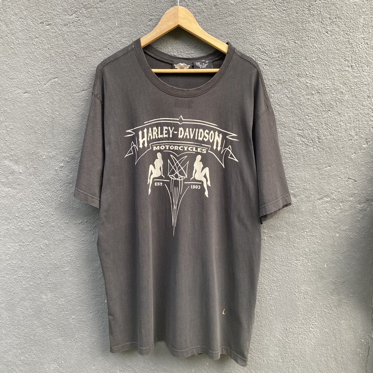 Harley Davidson Thrashed Faded Vintage Y2K Harley Davidson ERD GRUNGE TEE Size US XXL / EU 58 / 5 - 1 Thumbnail