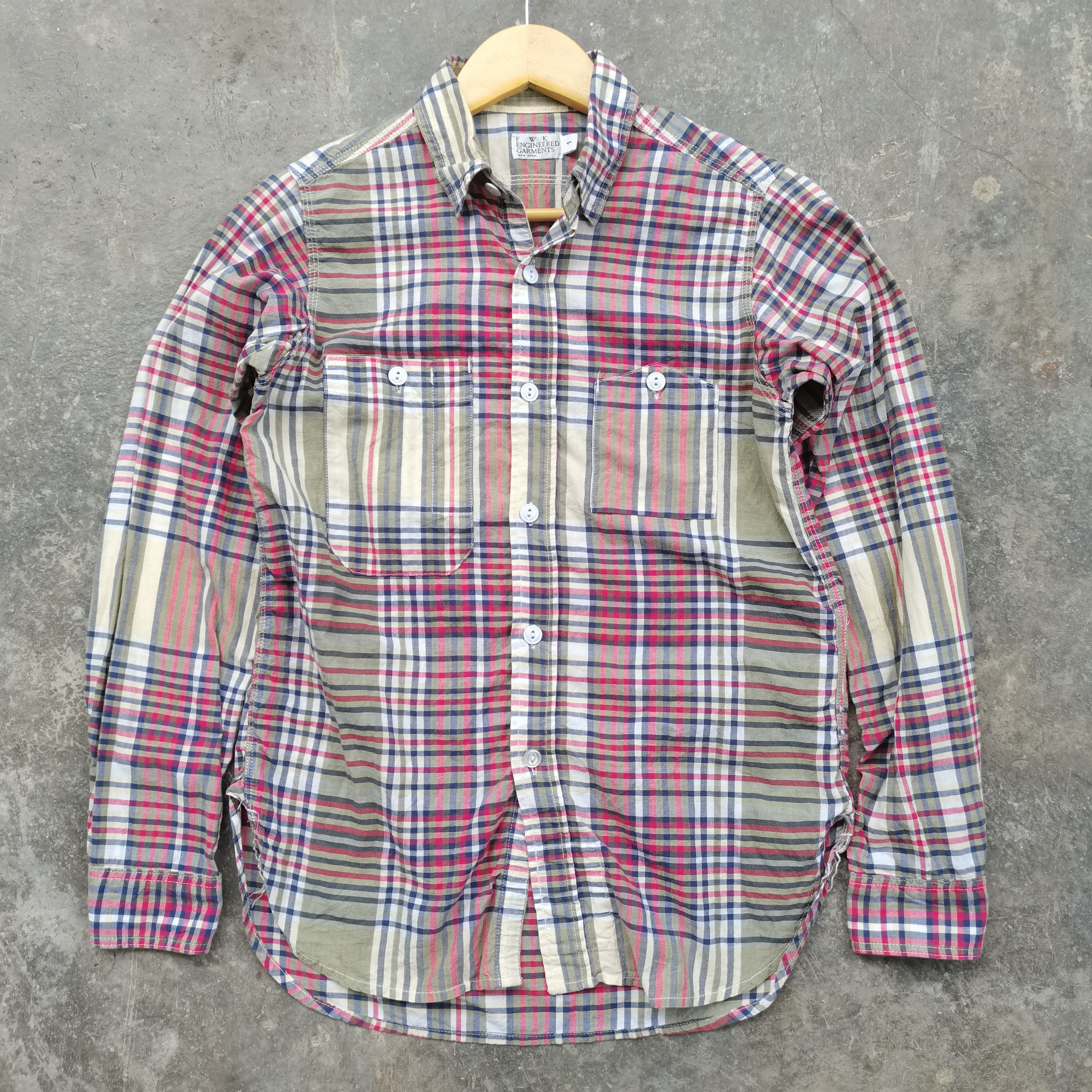 Engineered Garments Vintage Engineered Garments Flannel Button Up Shirt Size US S / EU 44-46 / 1 - 1 Thumbnail