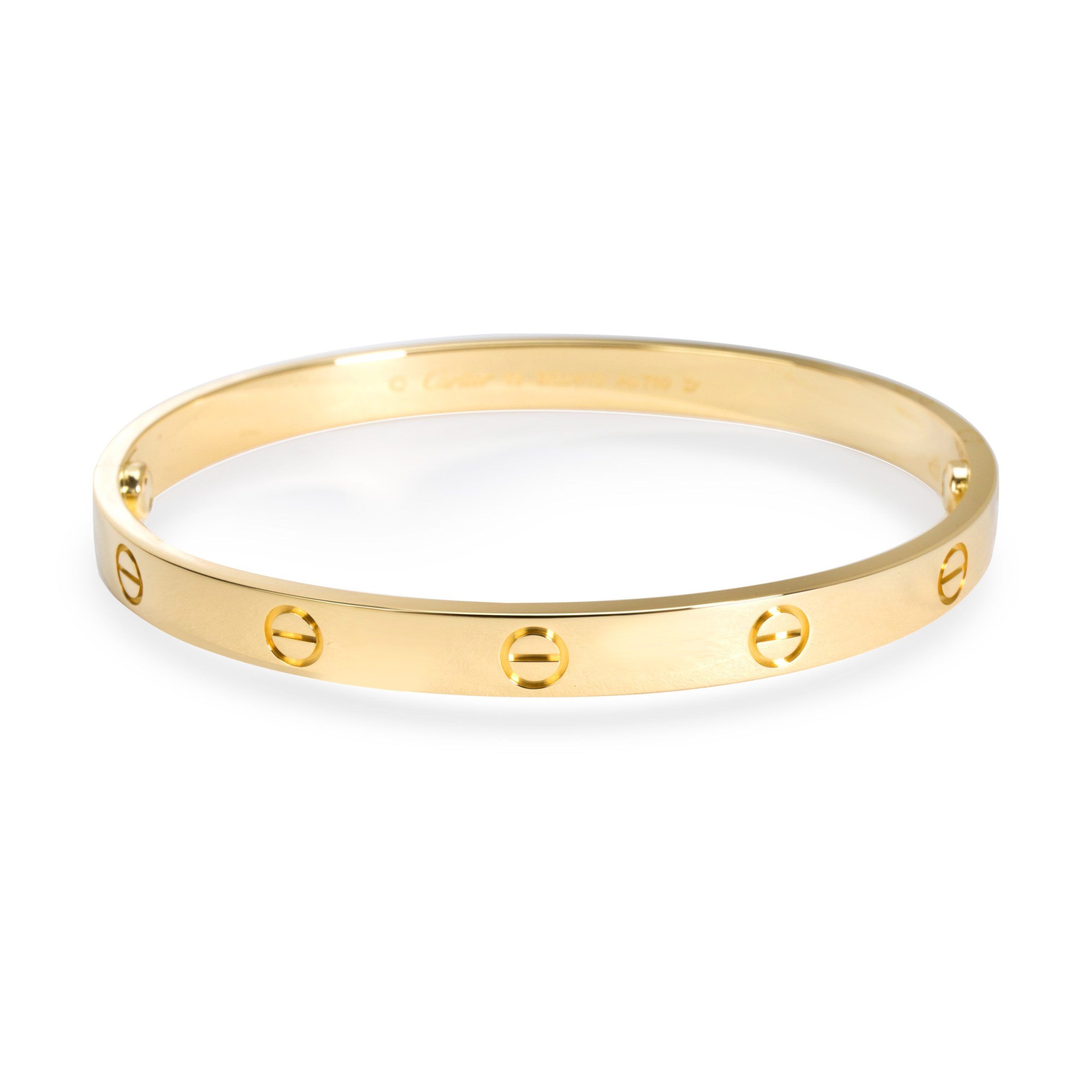 image of Cartier Love Bracelet In 18K Yellow Gold Cartier Size 19, Women's