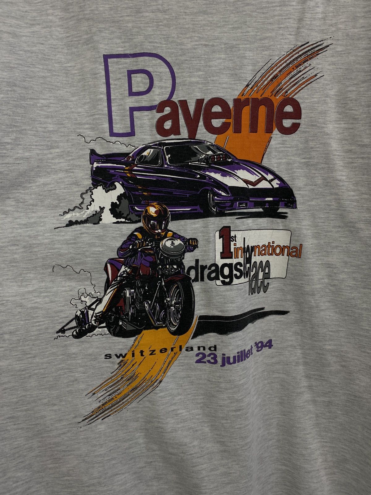 NASCAR 🇨🇭 Vintage 1994 NASCAR Switzerland Payerne T-Shirt Y2K Rare Size US L / EU 52-54 / 3 - 4 Thumbnail