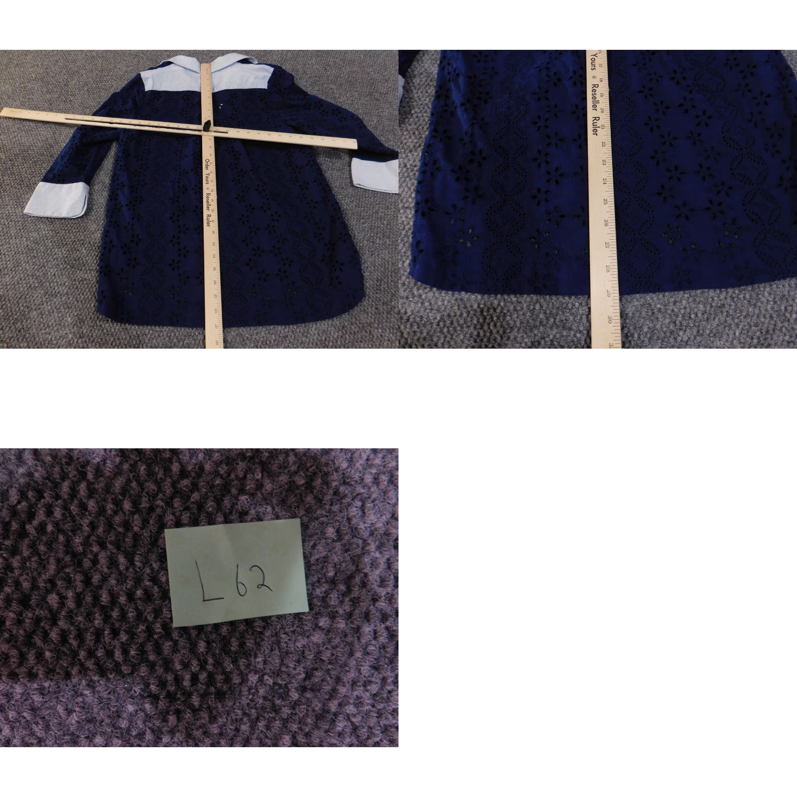 Vineyard Vines Vineyard Vines Shirt Womens Medium Navy Eyelet Tunic Popover Striped Cuffs Blouse3/4 Sleeve Floral Pattern Womens Mens Girls Size M / US 6-8 / IT 42-44 - 9 Thumbnail