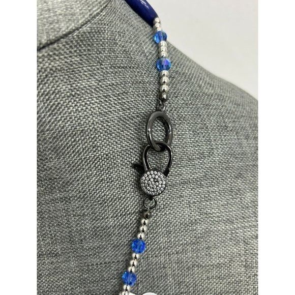 Handmade Lapis Lazuli & Druzy Necklace Size ONE SIZE - 11 Thumbnail