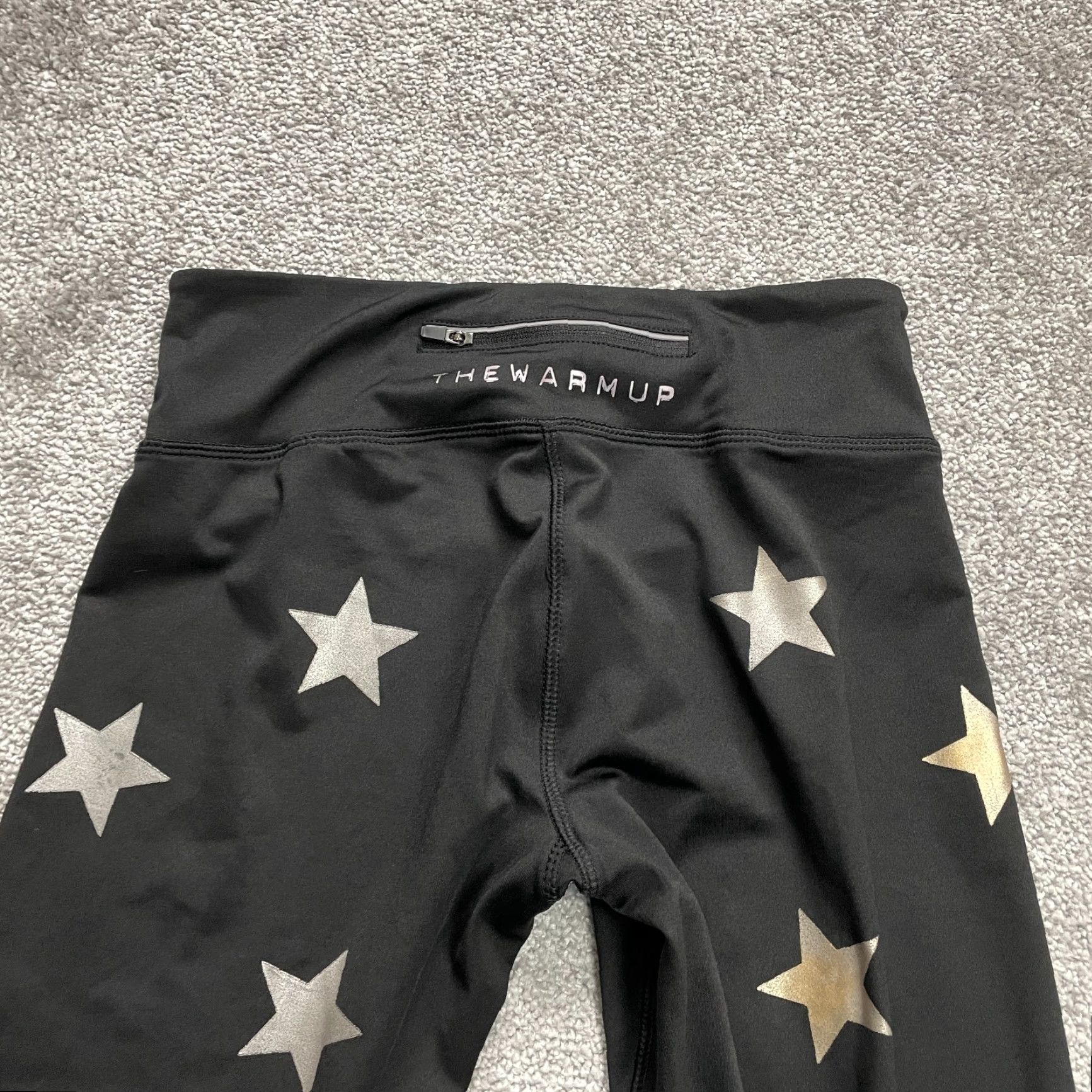 Jessica Simpson Jessica Simpson Leggings Womens Small Black Gold Stars Compression The Warm Up Size 28" / US 6 / IT 42 - 3 Thumbnail