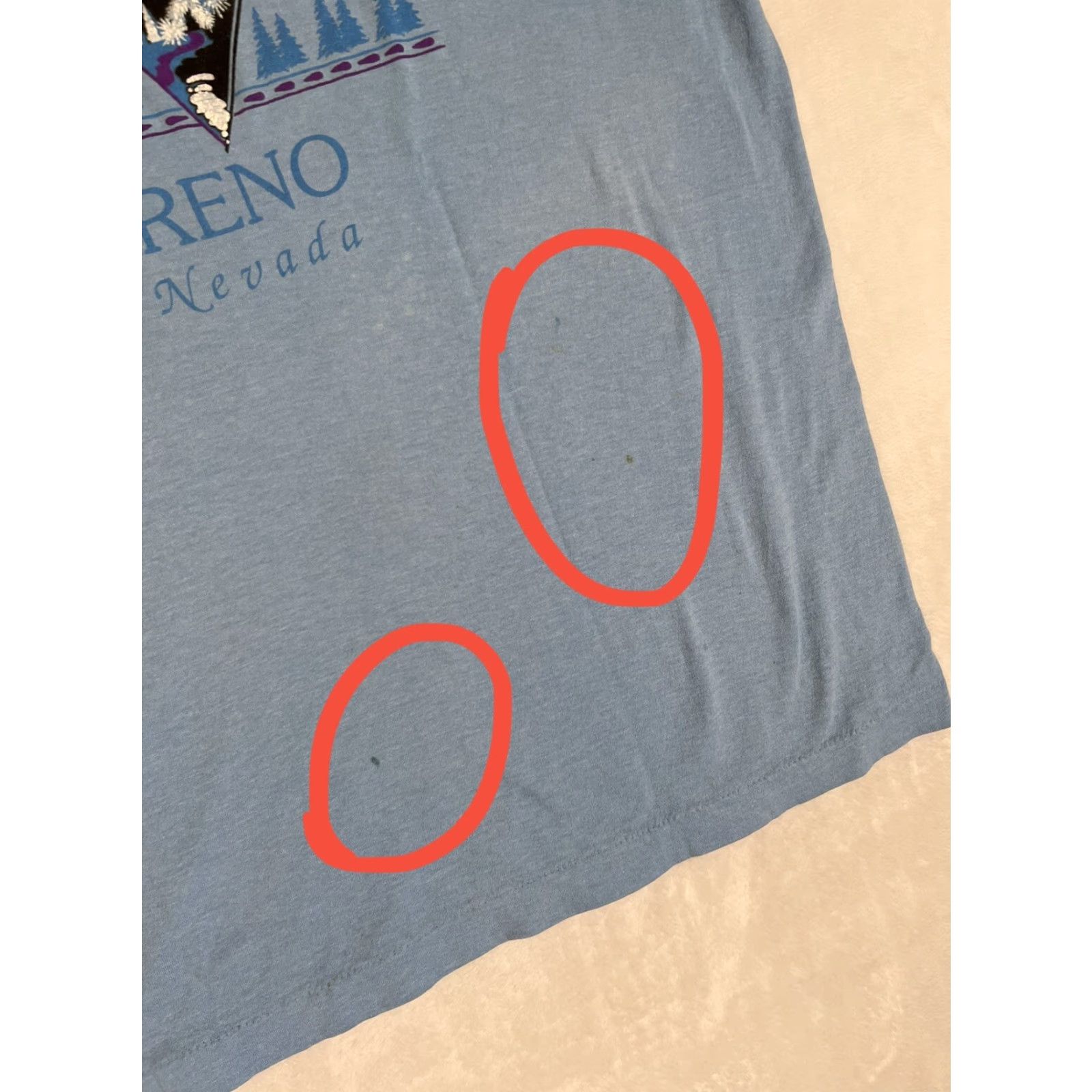 Vintage VINTAGE Reno Nevada T-Shirt Blue 80s Nature M & M Short Sleeve Graphic Print Men M Size Medium Vintage 80s Shirt Size US M / EU 48-50 / 2 - 3 Thumbnail