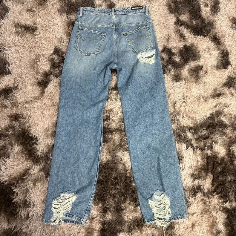 Balenciaga Balenciaga size S Washing to make worn-out denim trousers Size US 27 - 2 Thumbnail