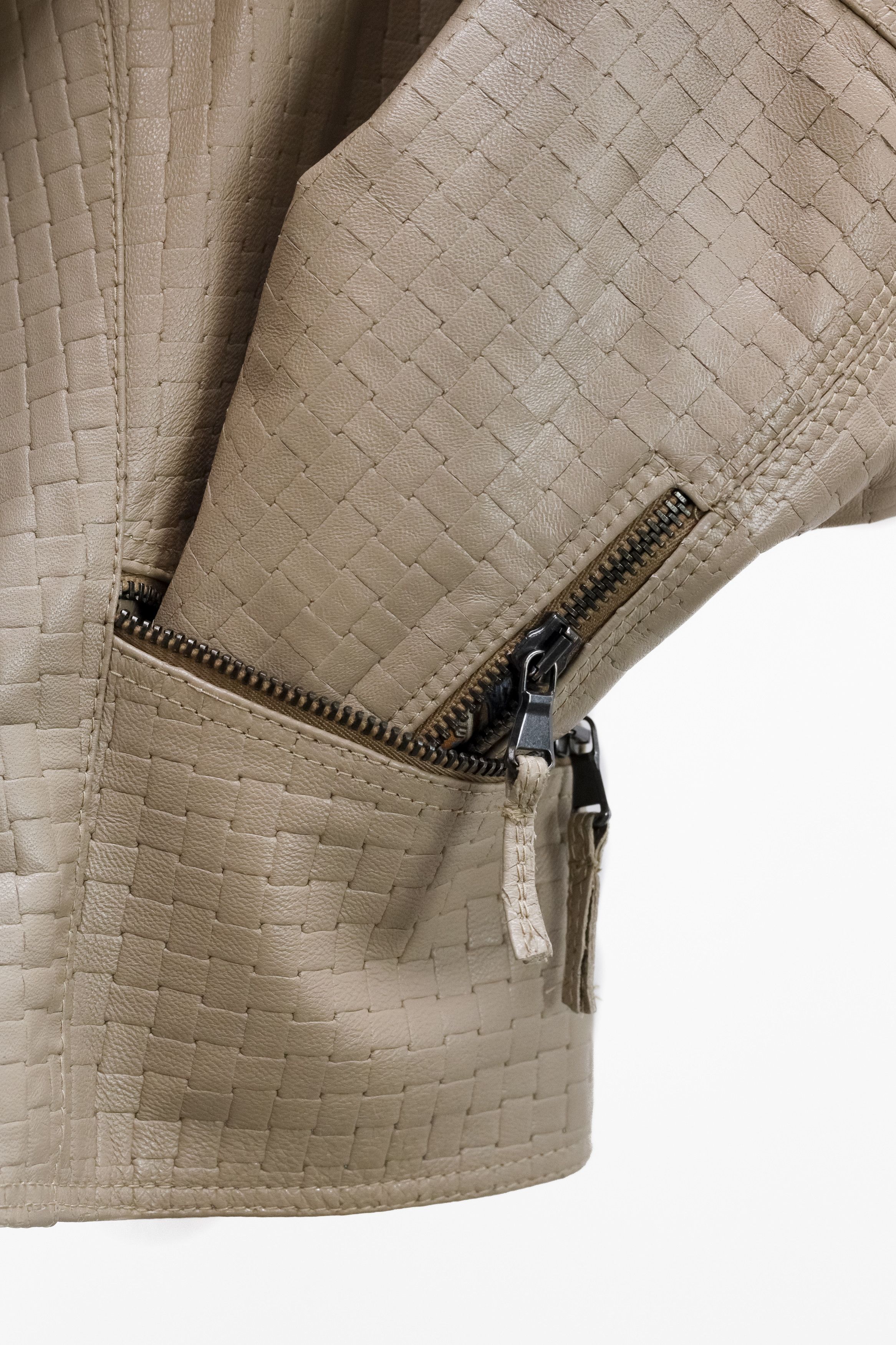 Bottega Giotti Brown Leather Moto Jacket