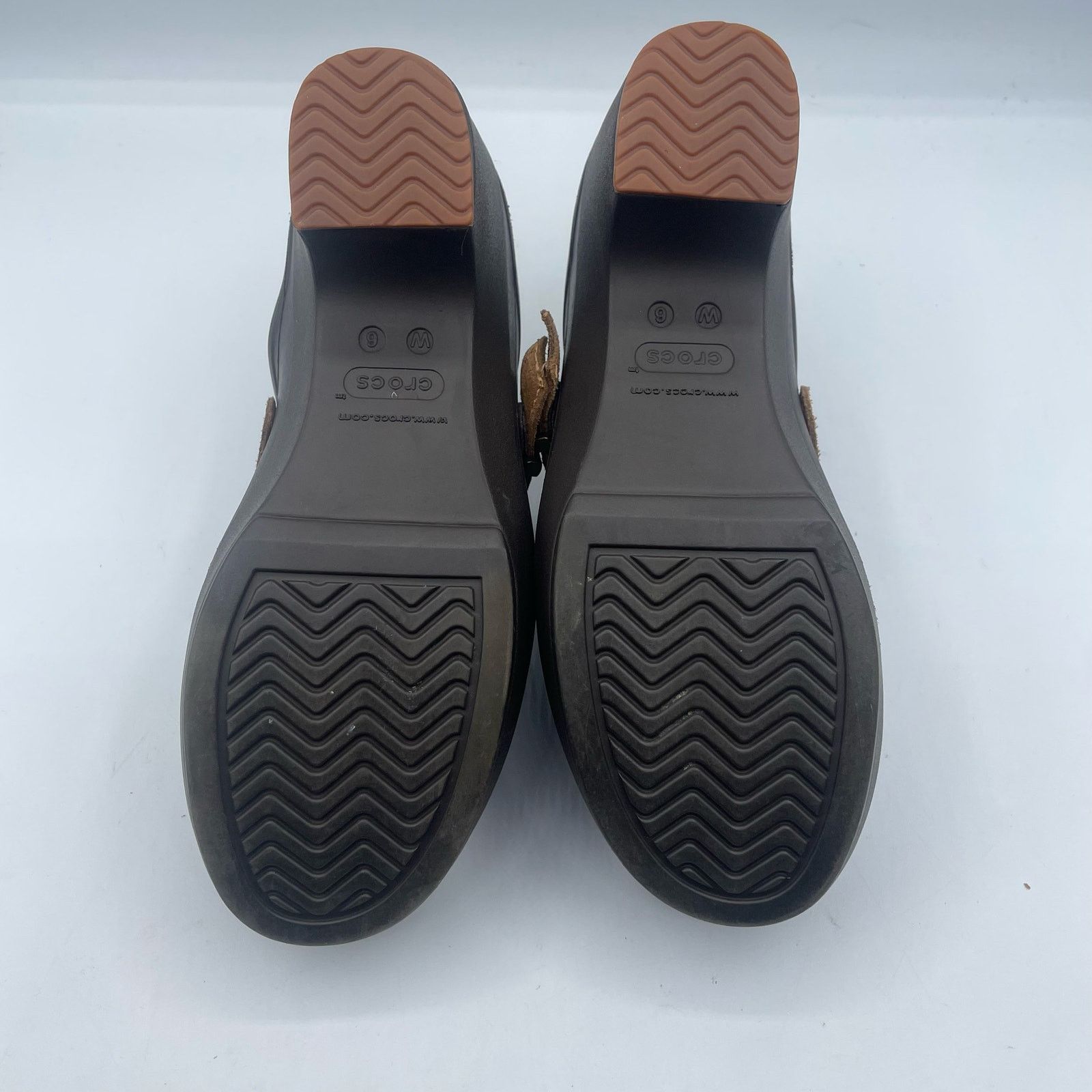 Crocs Crocs Sarah Mule Clog Heels Shoes Comfort Brown Womens 6 Size US 6 / IT 36 - 8 Thumbnail