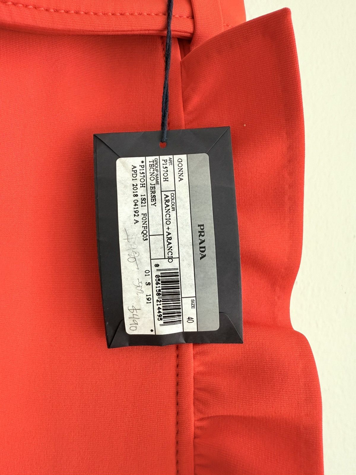 Prada Prada girdle skirt in Orange Size 28" / US 6 / IT 42 - 4 Thumbnail