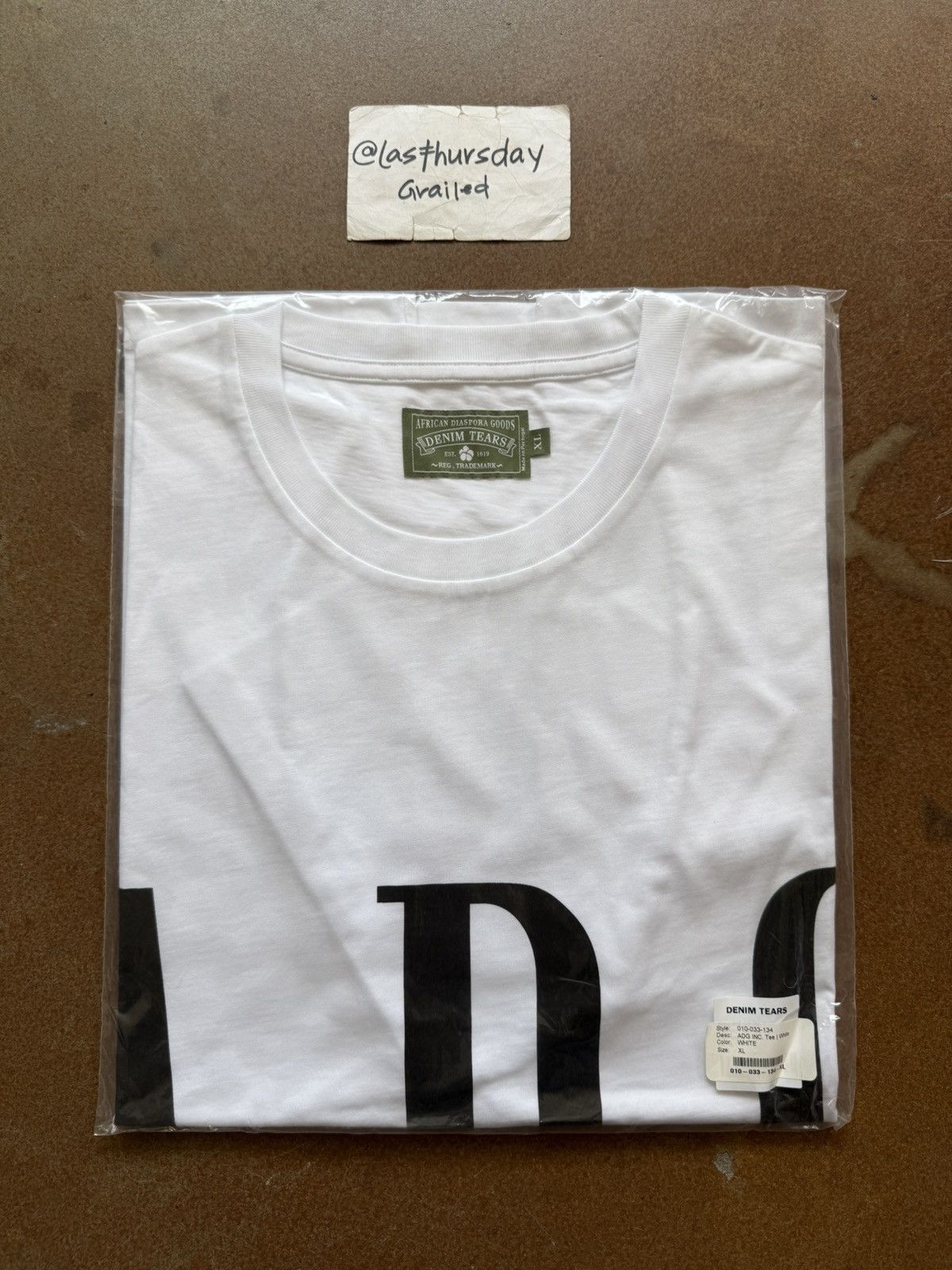 DENIM TEARS Denim Tears ADG Inc. Tee White XL Size US XL / EU 56 / 4 - 2 Thumbnail
