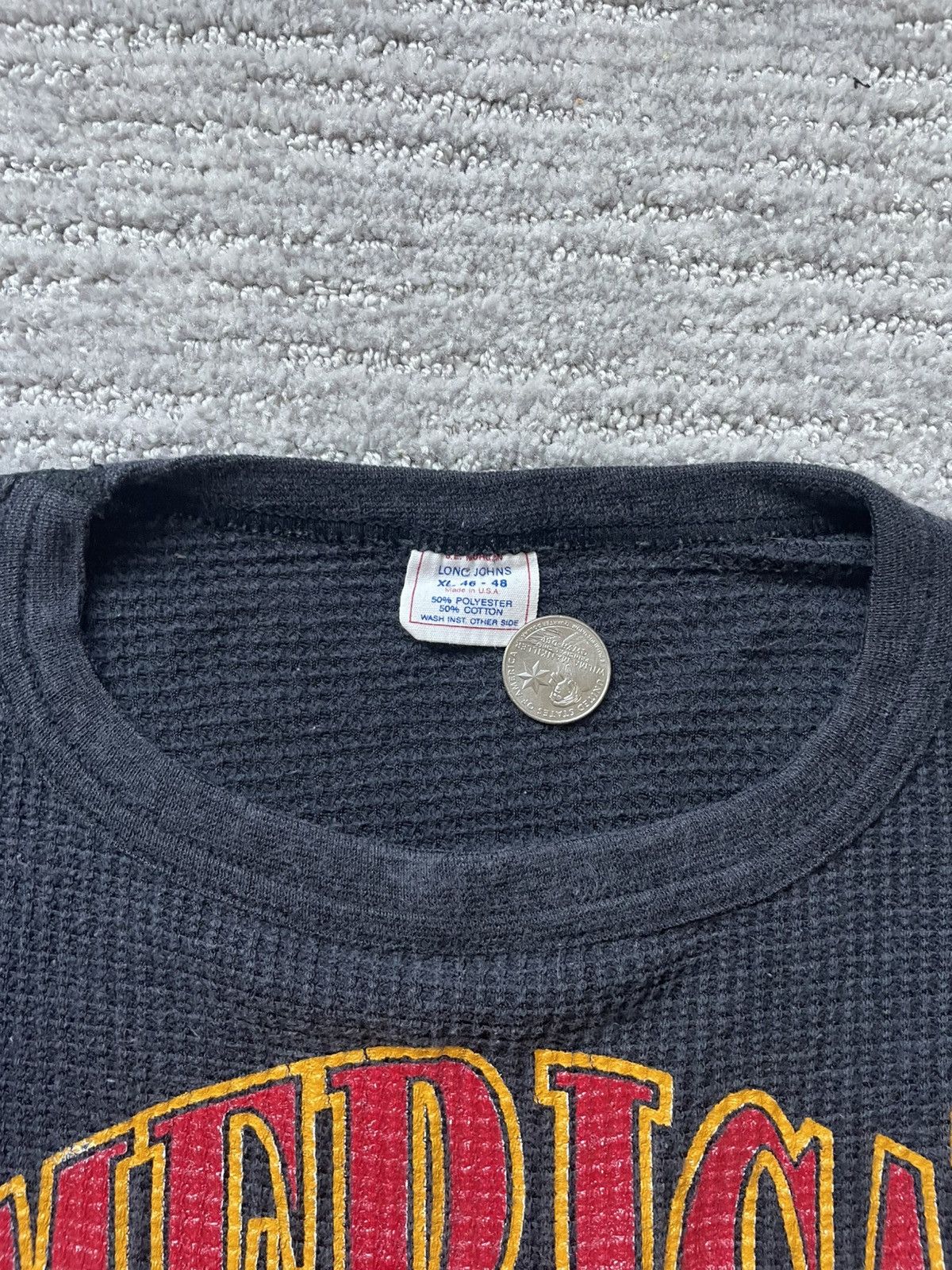 Harley Davidson × Vintage Harley Davidson Black Thermal Longsleeve Vintage Tee Size US XL / EU 56 / 4 - 4 Thumbnail