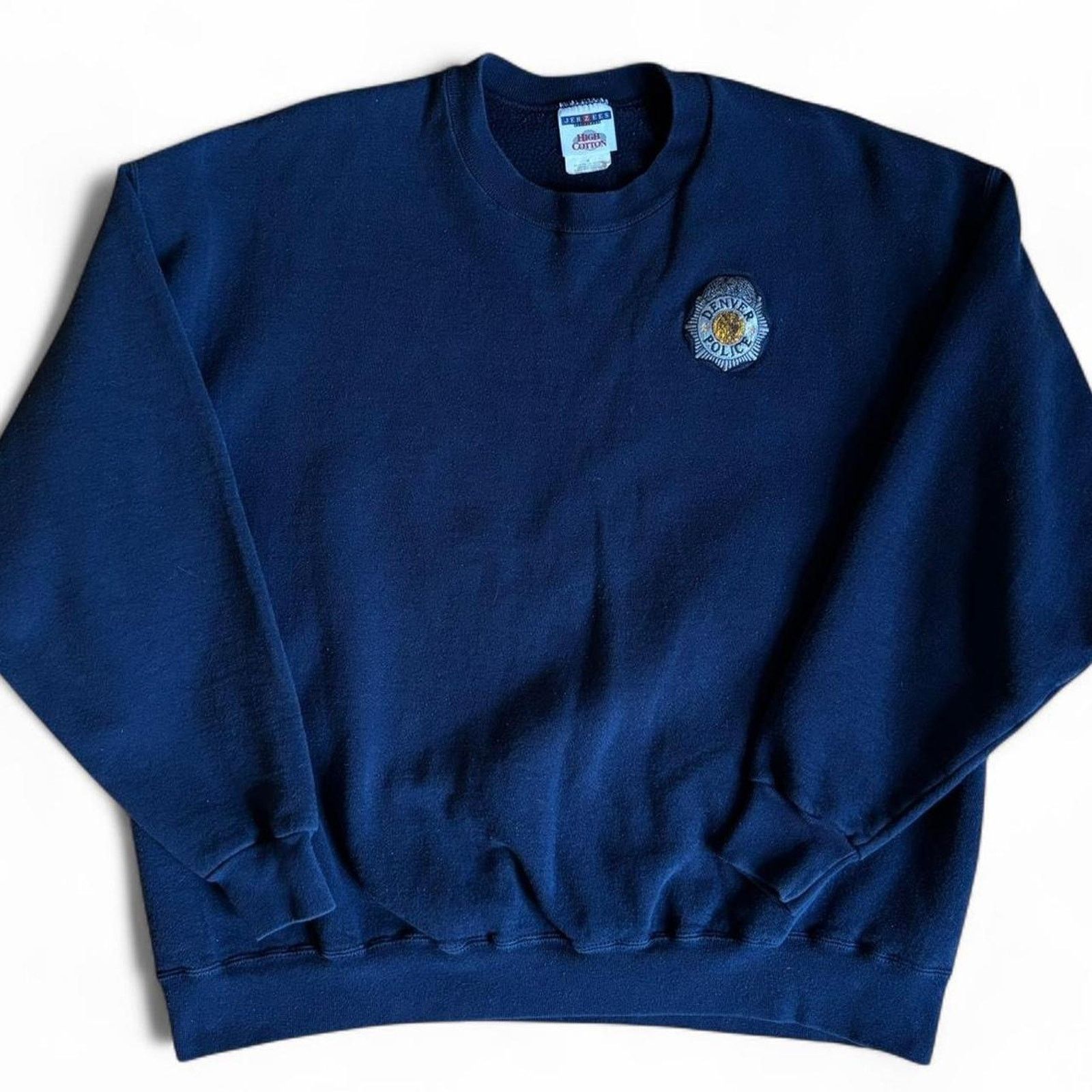 Jerzees Vintage Denver Police Navy Blue Sweatshirt XXL Jerzees Size US XXL / EU 58 / 5 - 1 Thumbnail