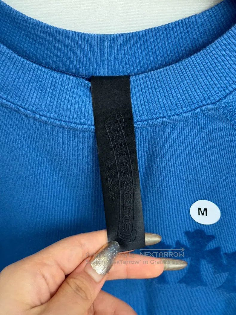 Chrome Hearts CHROME HEARTS Size M Cross flocking logo blue sweater Size US M / EU 48-50 / 2 - 3 Thumbnail