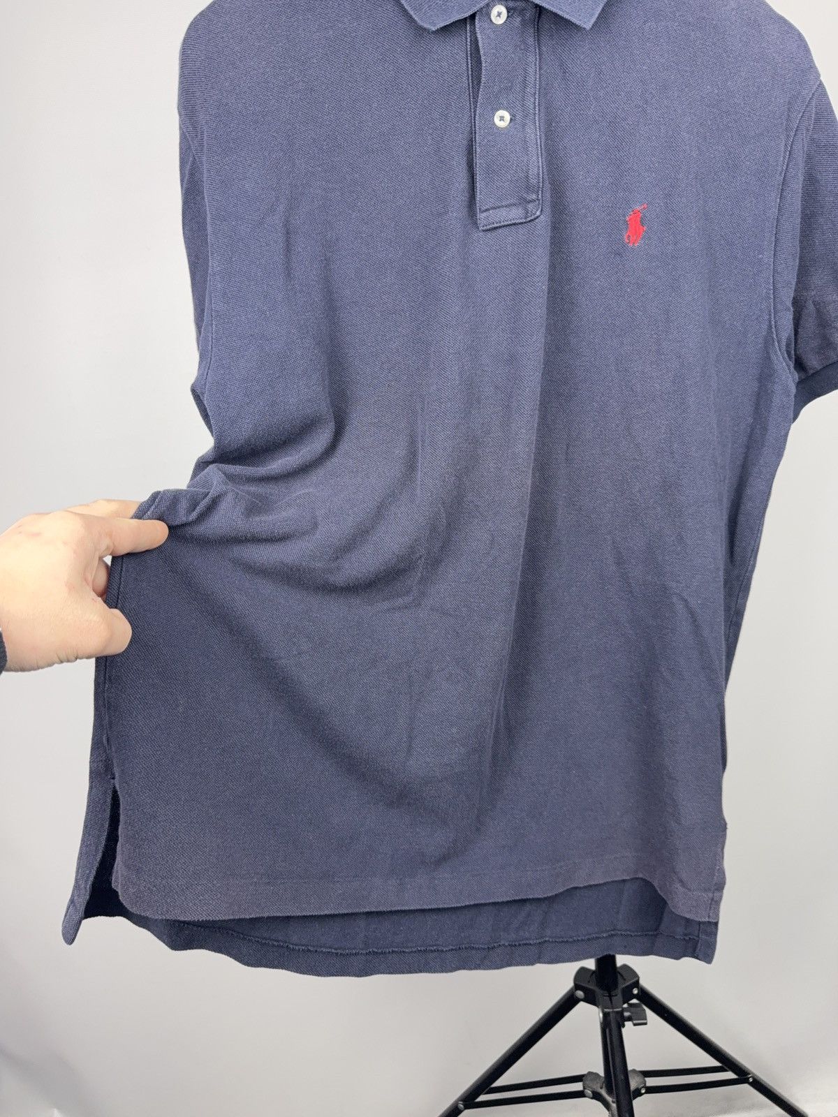 Polo Ralph Lauren Vintage 90s Retro Faded Polo Ralph Lauren Navy Polo Shirt M Size US M / EU 48-50 / 2 - 5 Thumbnail