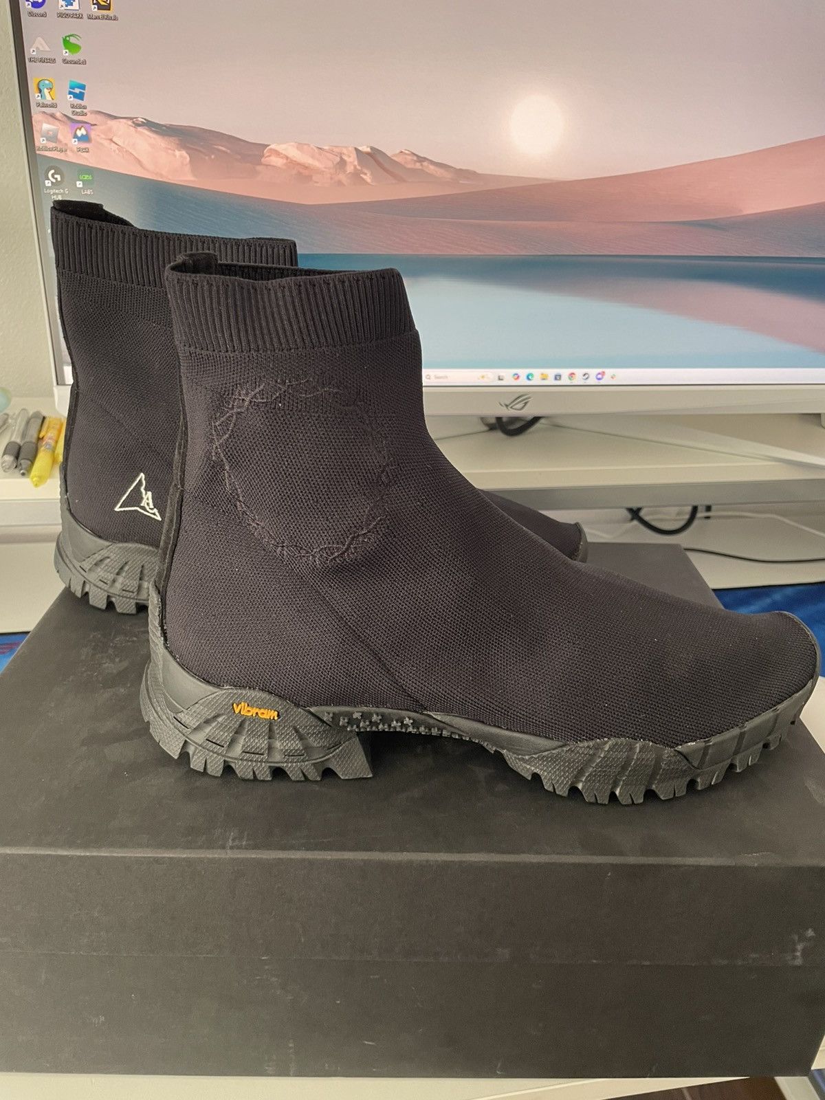 1017 ALYX 9SM × ROA 1017 ALYX 9SM x ROA Black Knit Hiking Boot Size 41 EU Size US 8.5 / EU 41-42 - 5 Thumbnail