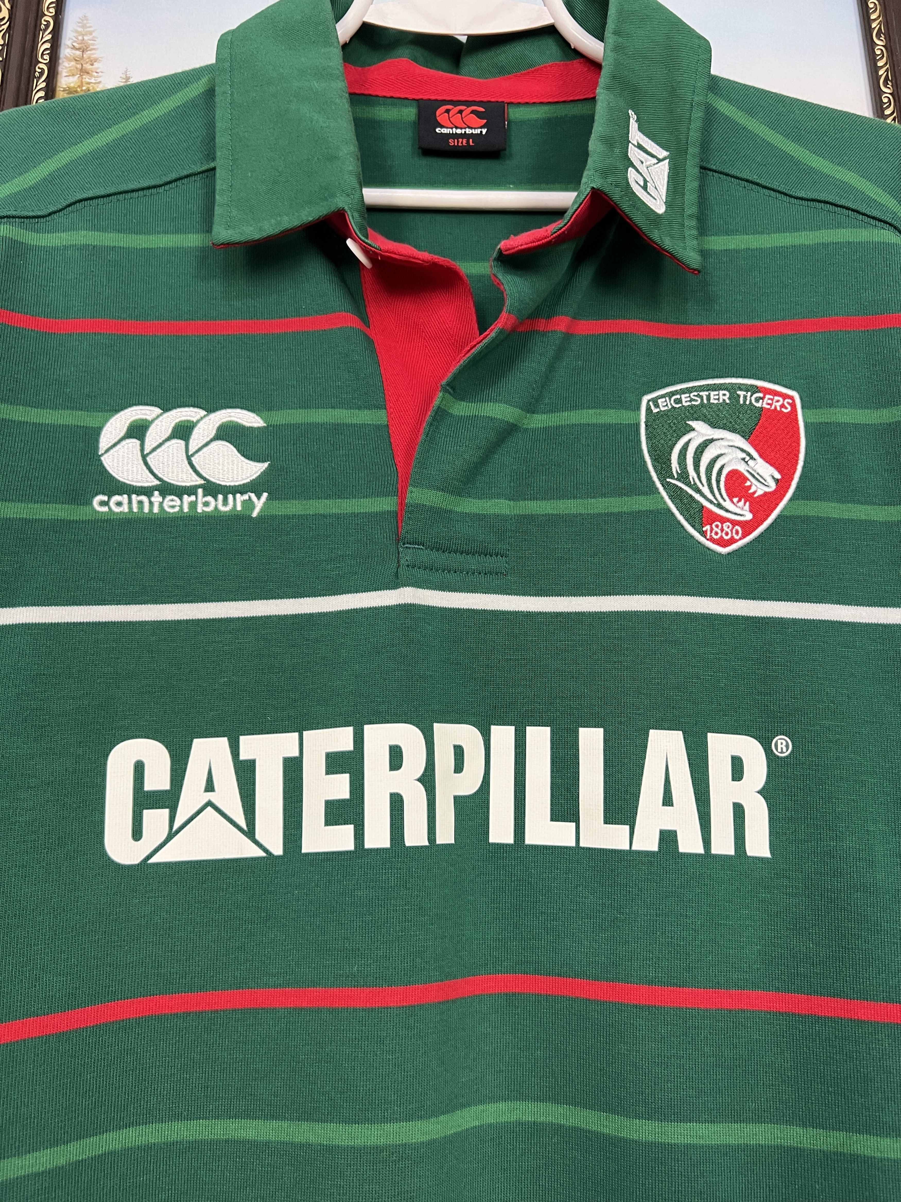 Canterbury of New Zealand Canterbury Leicester Tigers Rugby Union Jersey Mens Polo Size US L / EU 52-54 / 3 - 3 Thumbnail