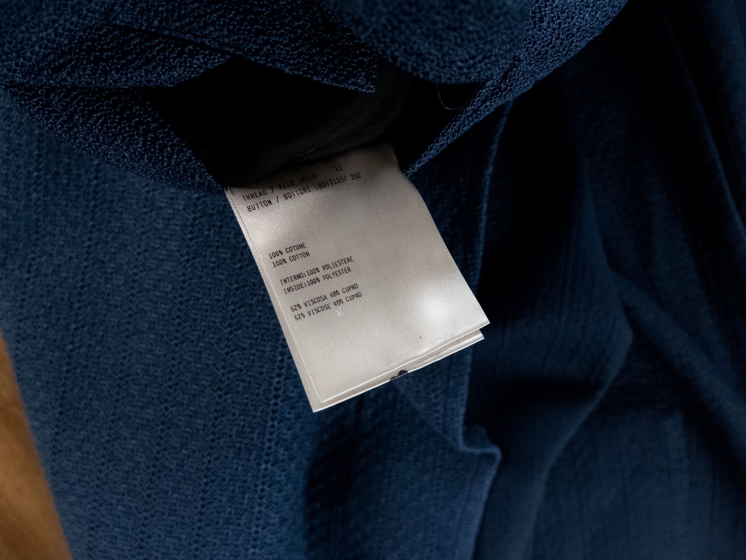 Lardini LARDINI blue knit effect cotton blazer jacket 44 54 Size 44R - 16 Thumbnail