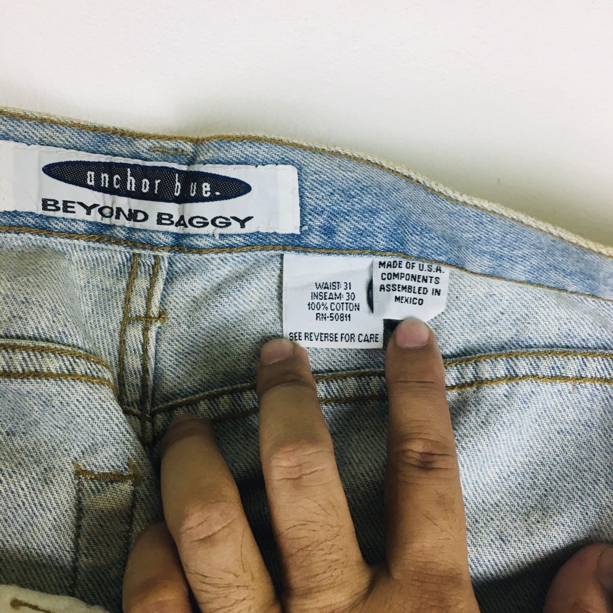 Anchor Blue Vintage Anchor Blue Baggy Jeans Size US 31 - 9 Thumbnail
